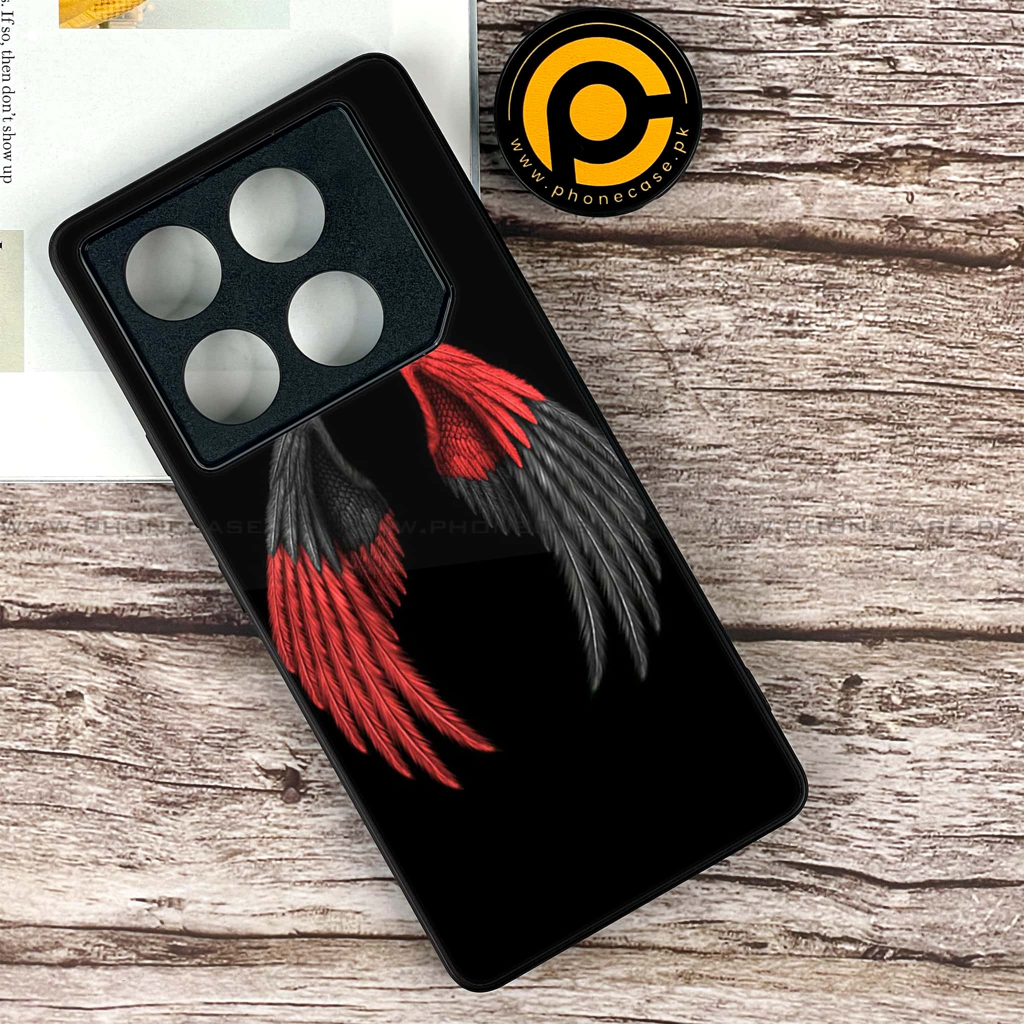 Infinix GT 20 Pro - Angel Wings Series - Premium Printed Glass soft Bumper shock Proof Case