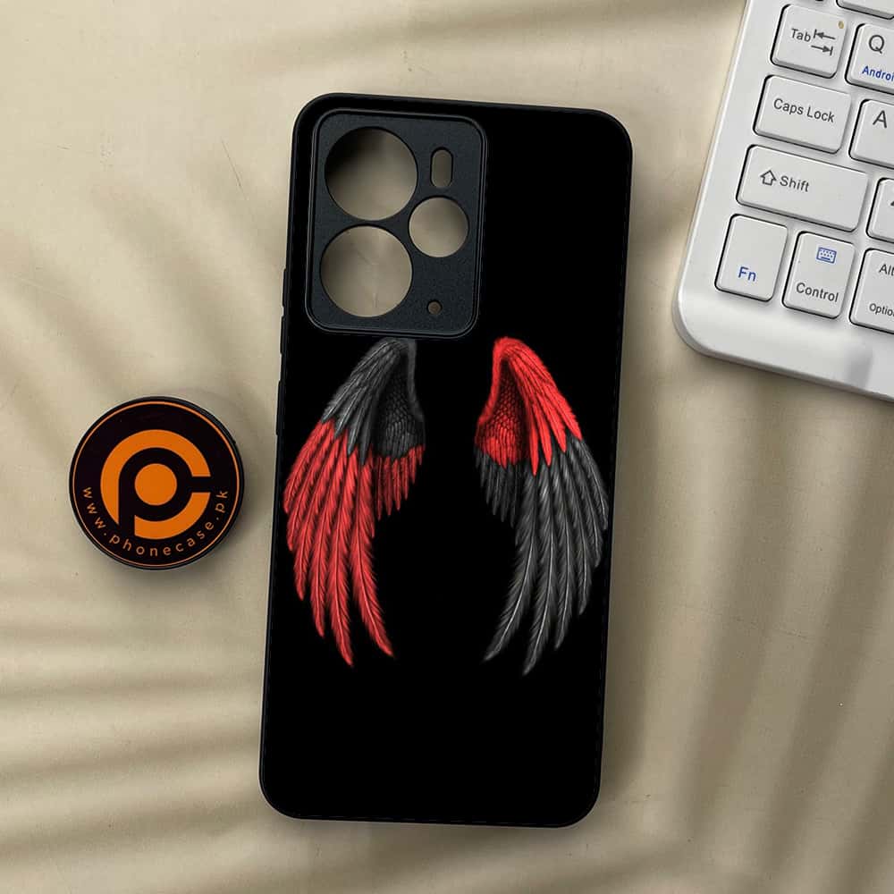 Realme 14T 5G - Angel Wings Series - Premium Metal Printed soft Bumper Shock Proof Case
