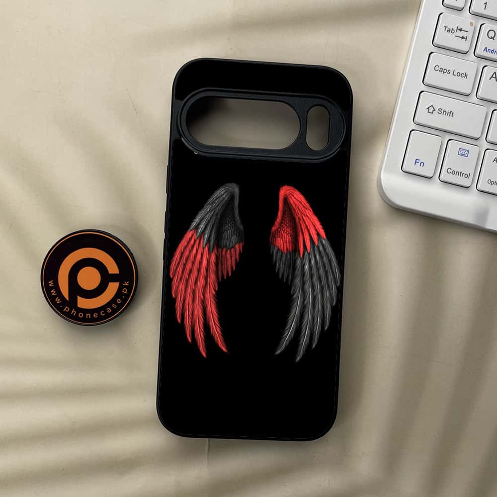Google Pixel 10  - Angel Wings Series - Premium Metal Printed soft Bumper Shockof Case