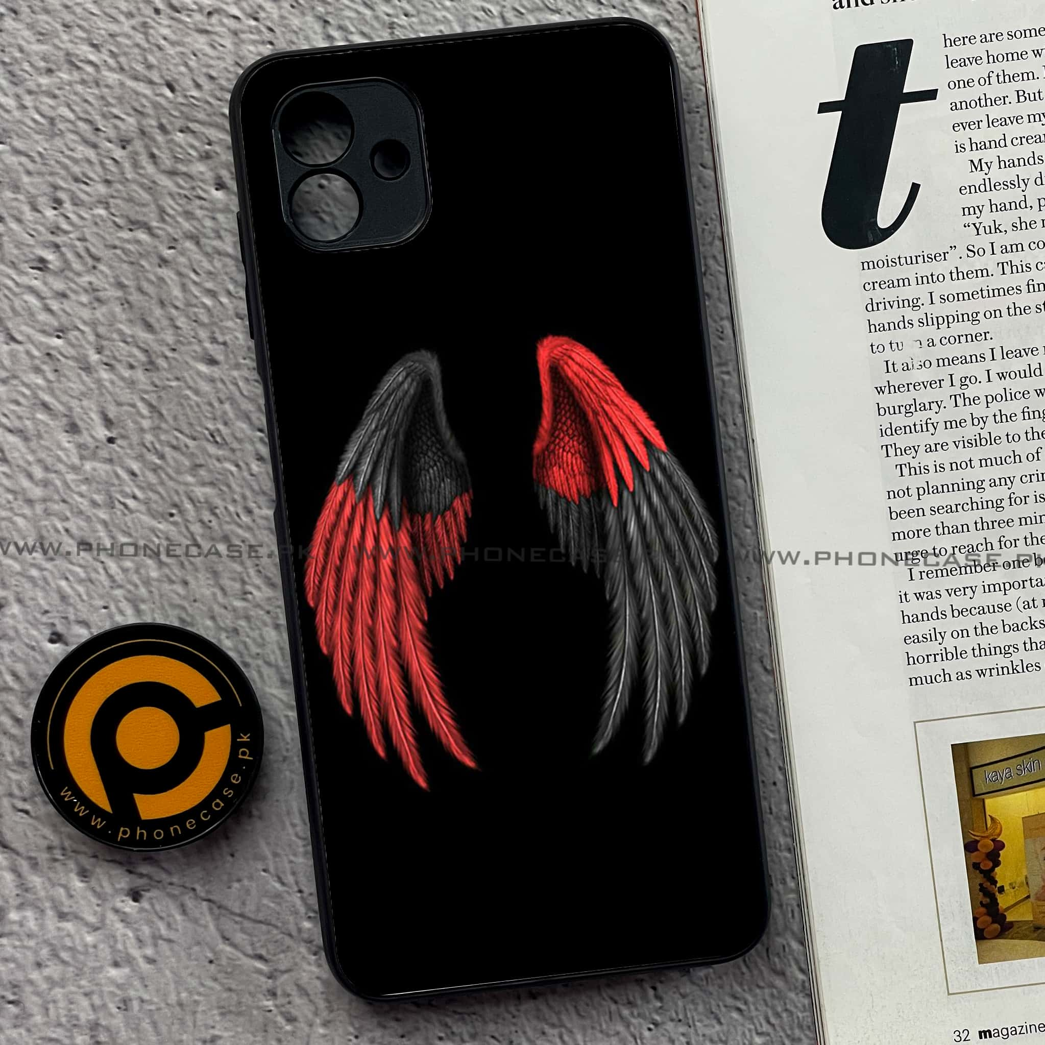 Samsung Galaxy A04 - Angel Wings Series - Premium Printed Metal soft Bumper shock Proof Case