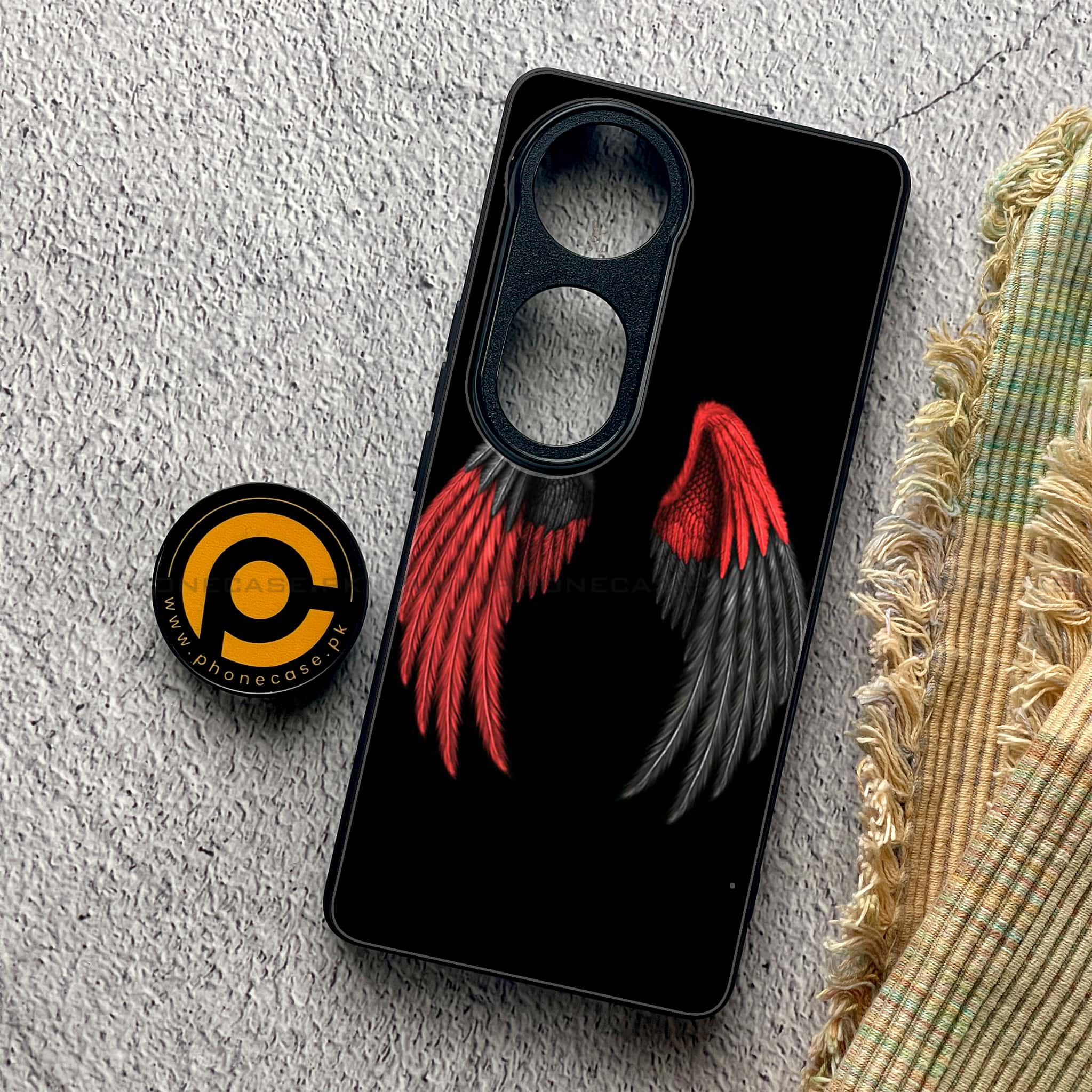 Vivo S19 Pro - Angel Wings Series - Premium Metal Printed soft Bumper shock Proof Case