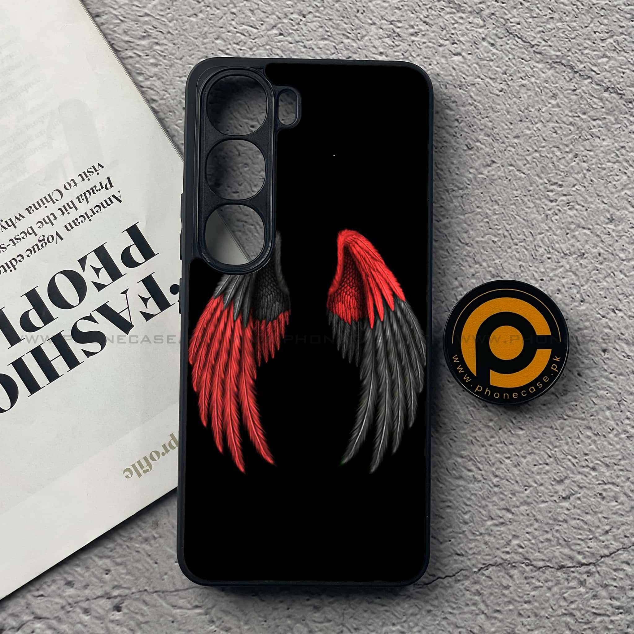 Vivo V40 Lite (IDN) - Angel Wings Series - Premium Metal Printed soft Bumper Shock Proof Case