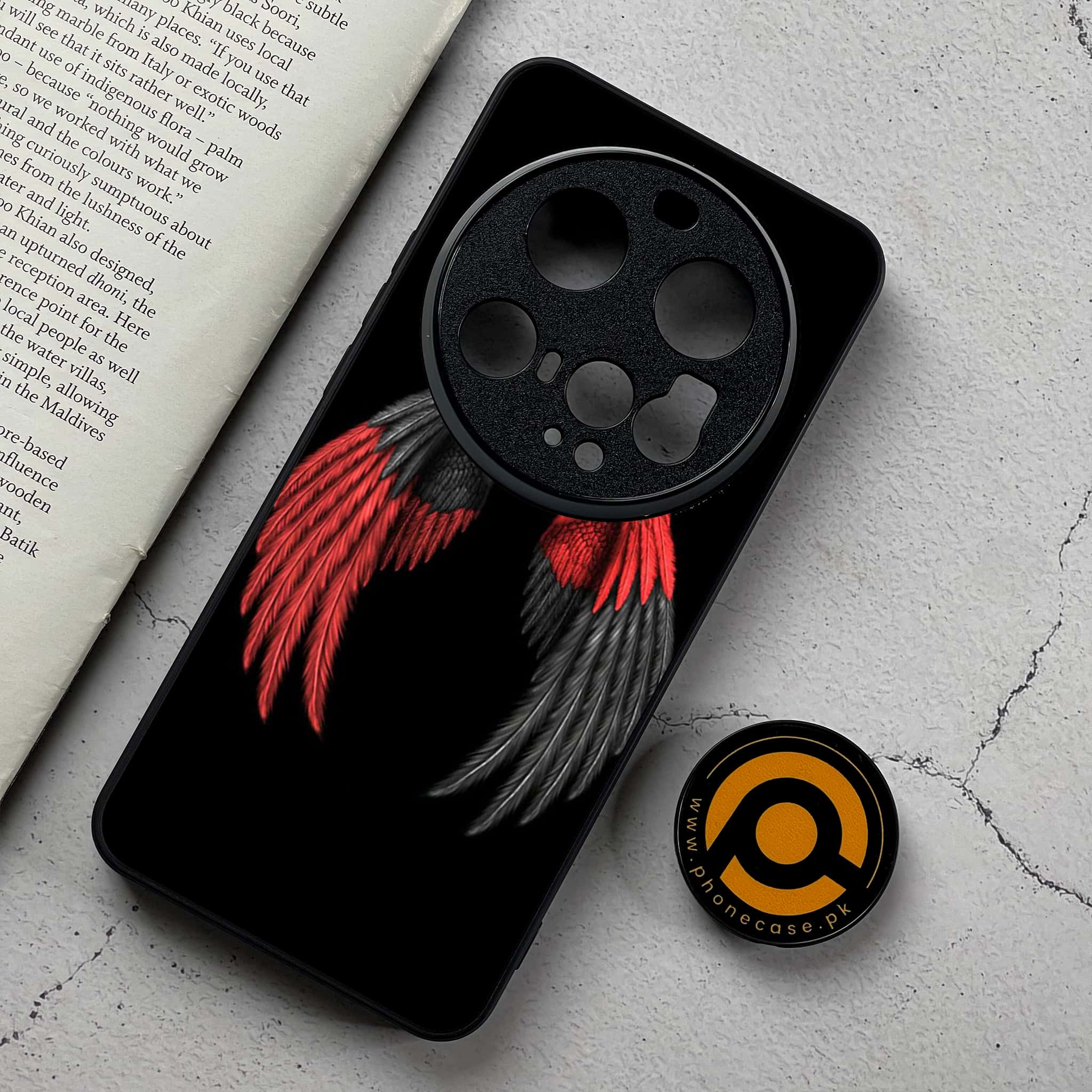 Xiaomi 15 Ultra - Angel Wings Series - Premium Metal Printed Soft Bumper Shockproof Case