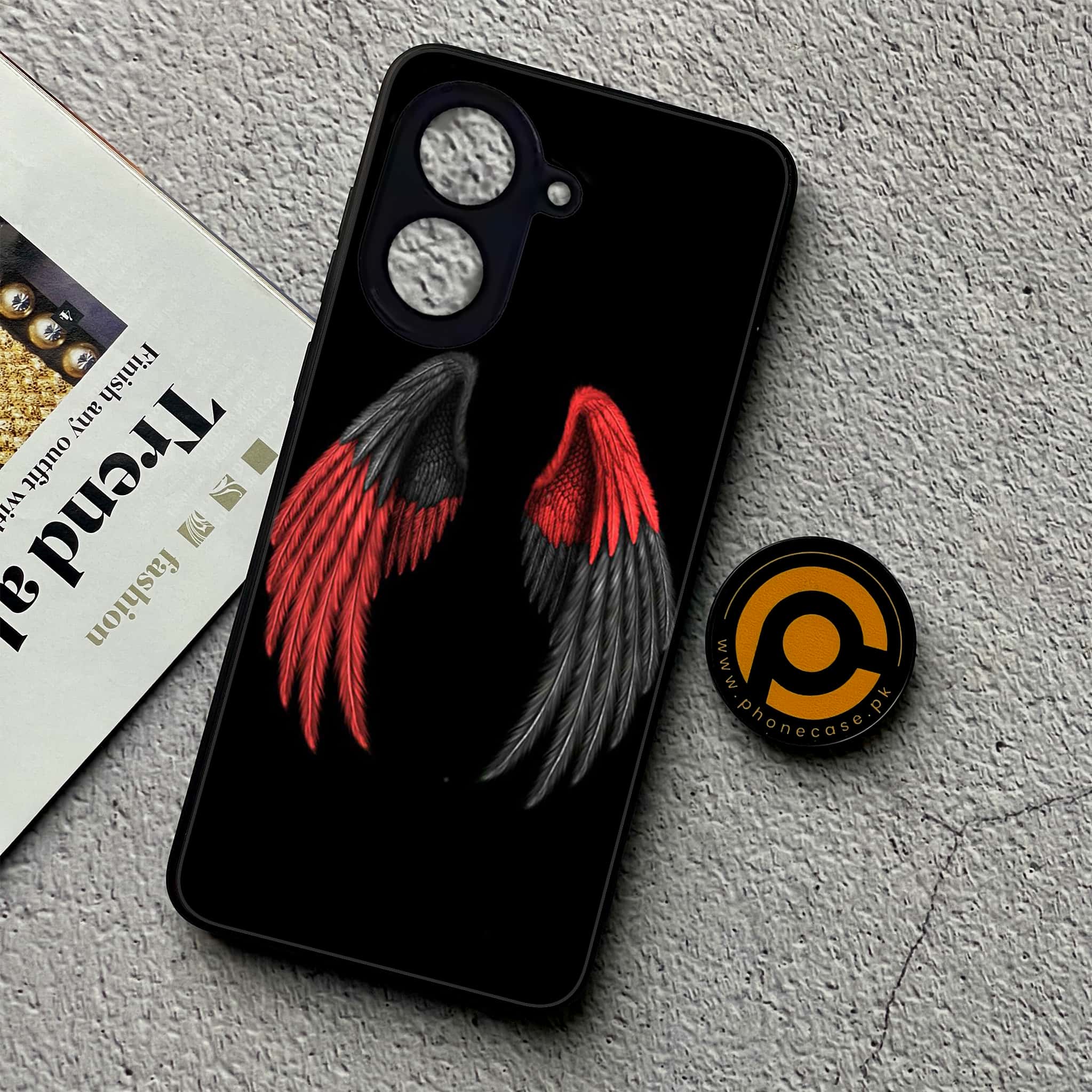 Xiaomi Redmi A5 - Angel Wings Series - Premium Metal Printed soft Bumper shock Proof Case