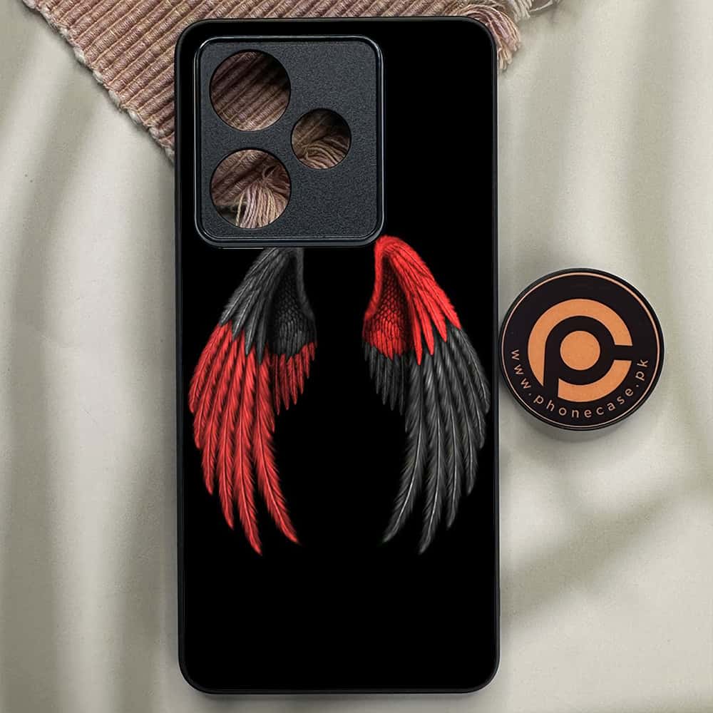 Realme GT 7 - Angel Wings Series - Premium Metal Printed soft Bumper shock Proof Case