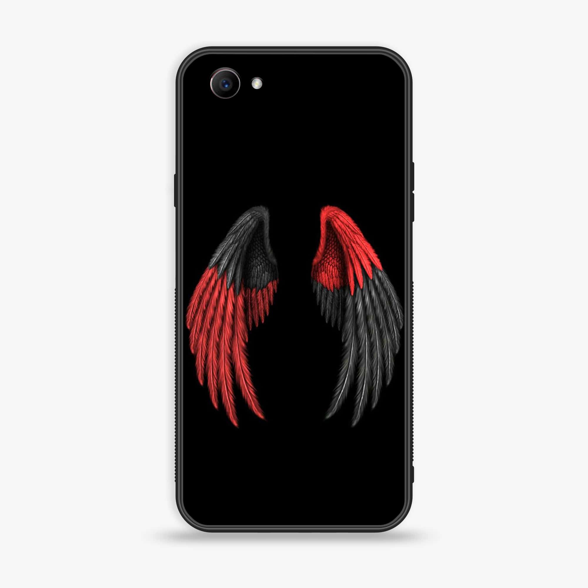 Oppo F7 Youth -  Angel Wings Series - Premium Printed Glass soft Bumper shock Proof Case