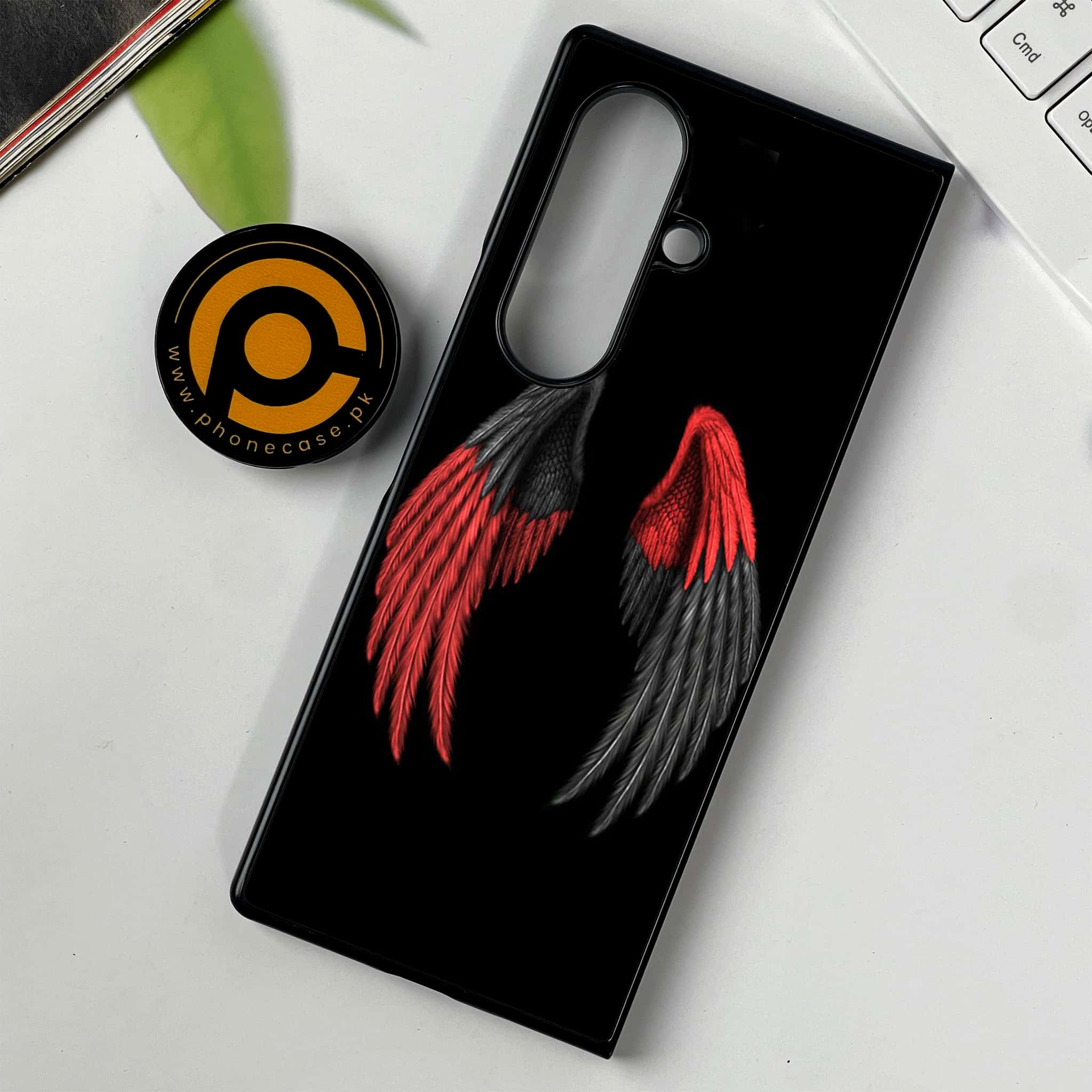 Samsung Galaxy Z Fold 7 - Angel Wings Series - Premium Metal Printed soft Bumper shock Proof Case