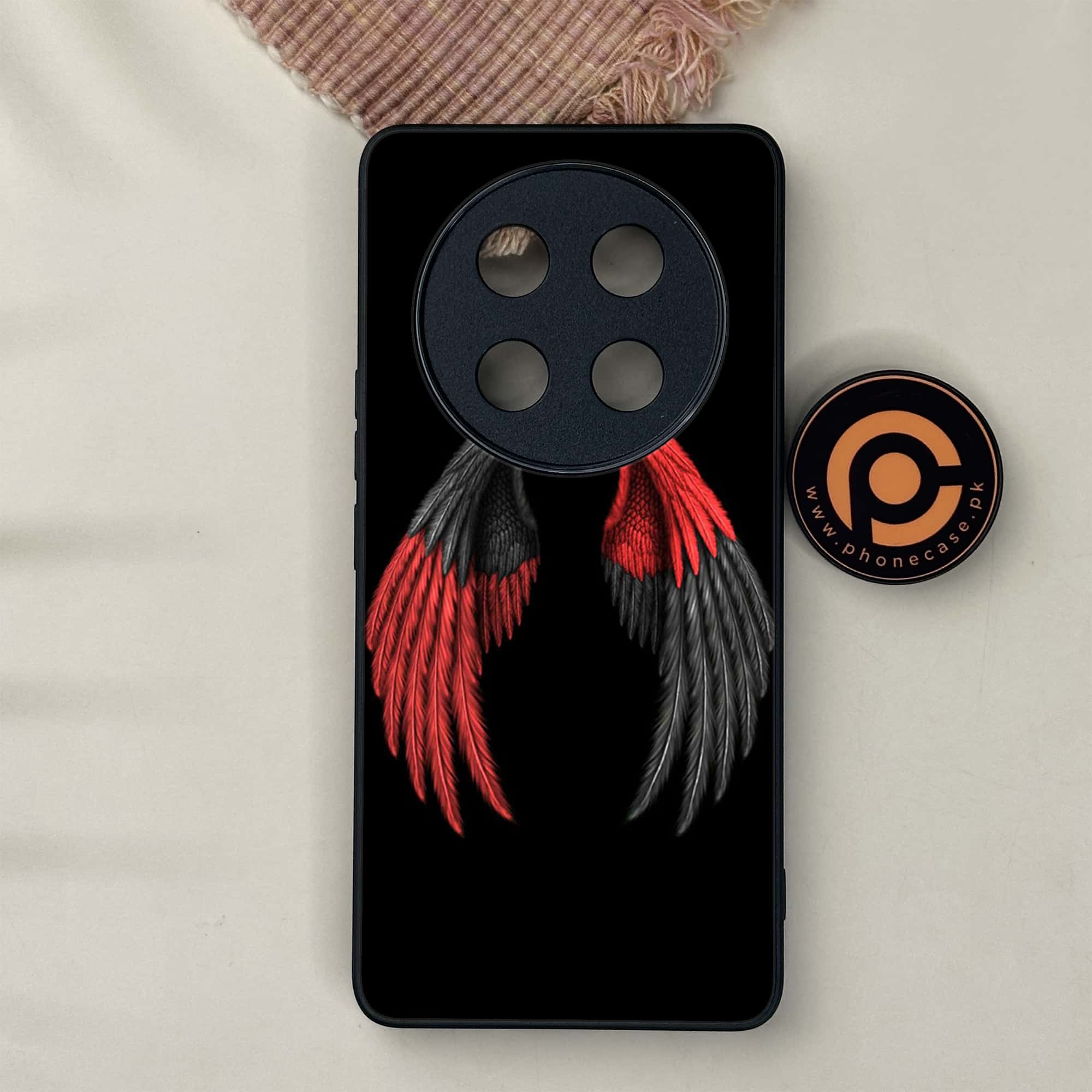 Honor X9c 5G - Angel Wings Series - Premium Metal Printed soft Bumper shock Proof Case