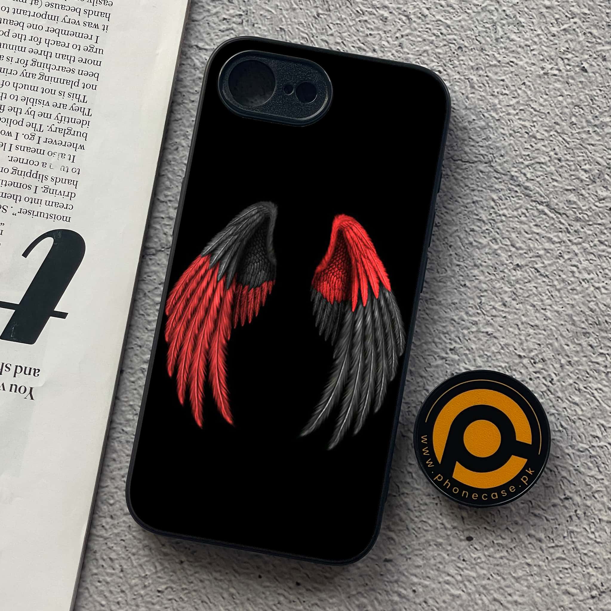iPhone 16e - Angel Wings Series - Premium Metal  Printed soft Bumper shock Proof Case