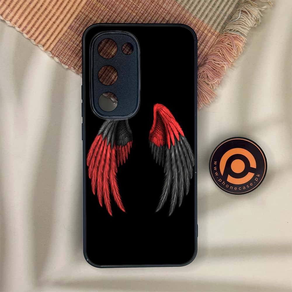 Tecno Spark 40 Pro Plus - Angel Wings Series - Premium Metal Printed soft Bumper shock Proof Case