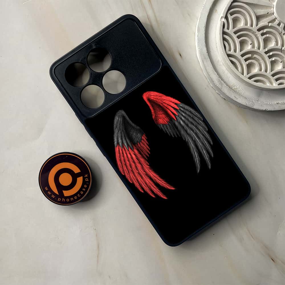 Xiaomi Poco F6 Pro - Angel Wings 2.0 Series - Premium Metal Printed soft Bumper shock Proof Case