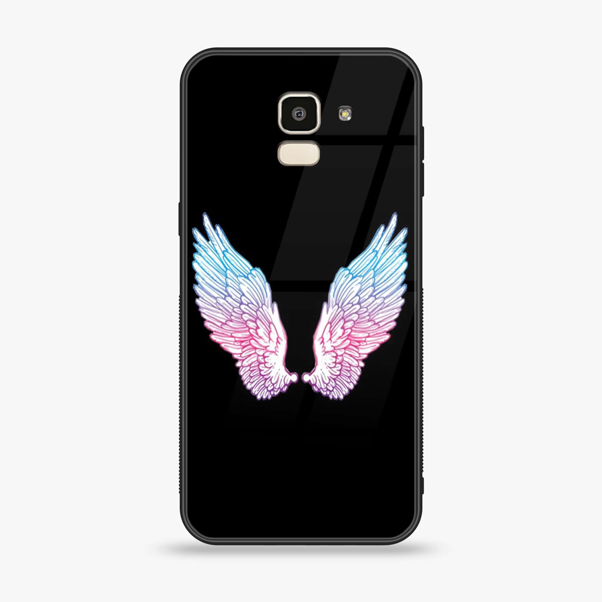 Samsung Galaxy J6 (2018) - Angel Wings Series - Premium Printed Glass soft Bumper shock Proof Case