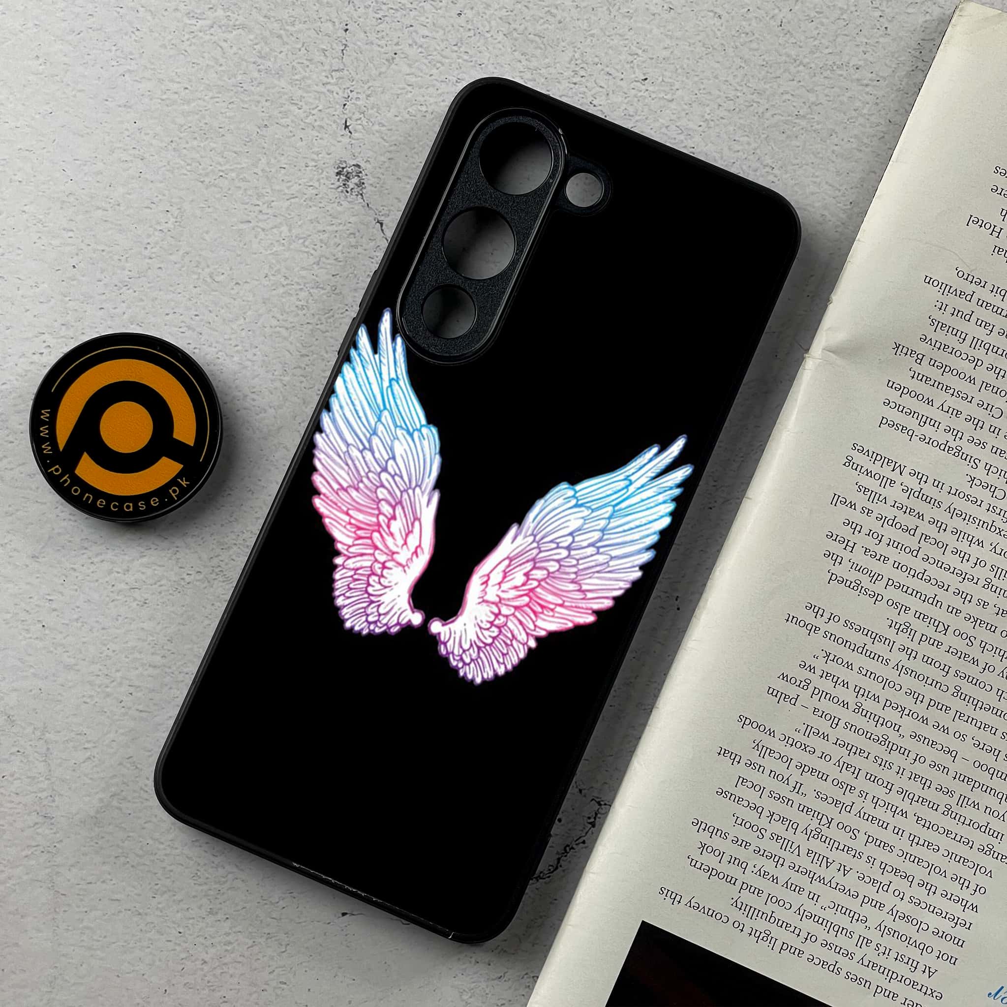 Vivo Y04 - Angel Wings Series - Premium Metal Printed Soft Bumper Shockproof Case