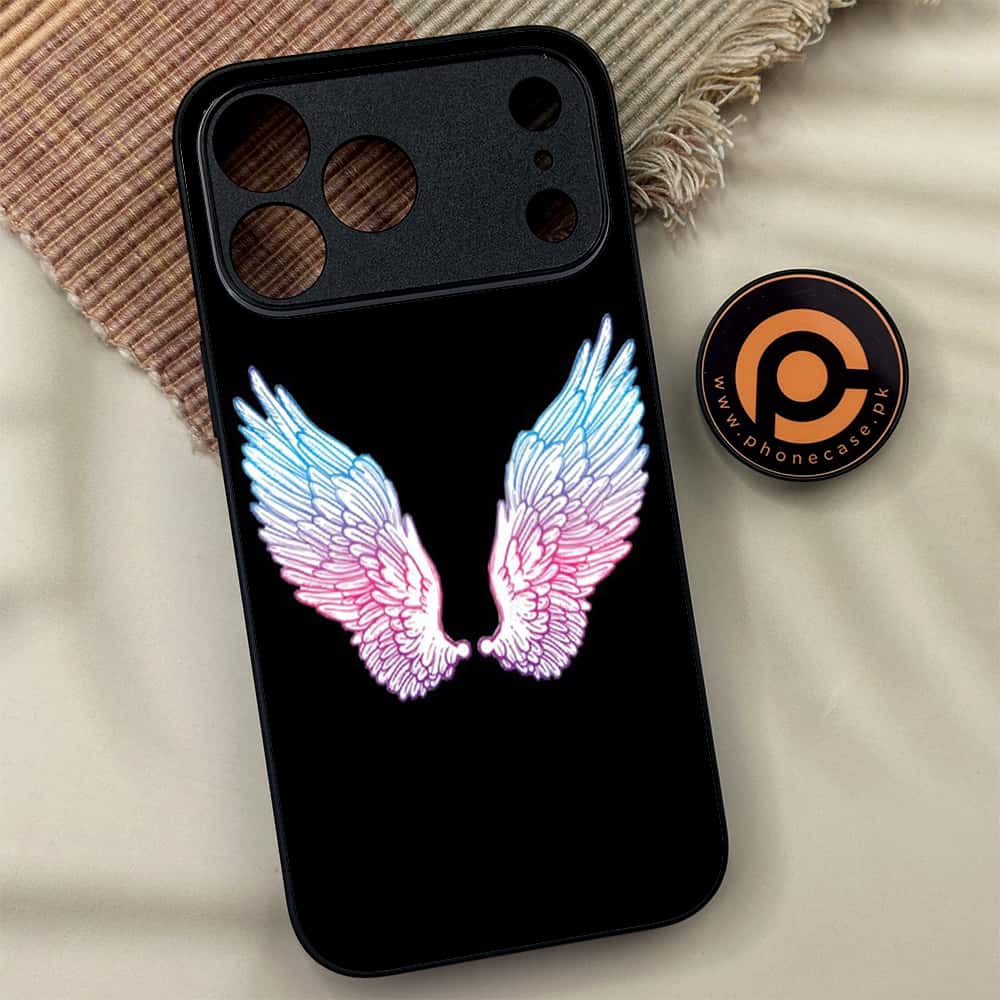 iPhone 17 Pro Max - Angel Wings Series - Premium Metal Printed soft Bumper shock Proof Case