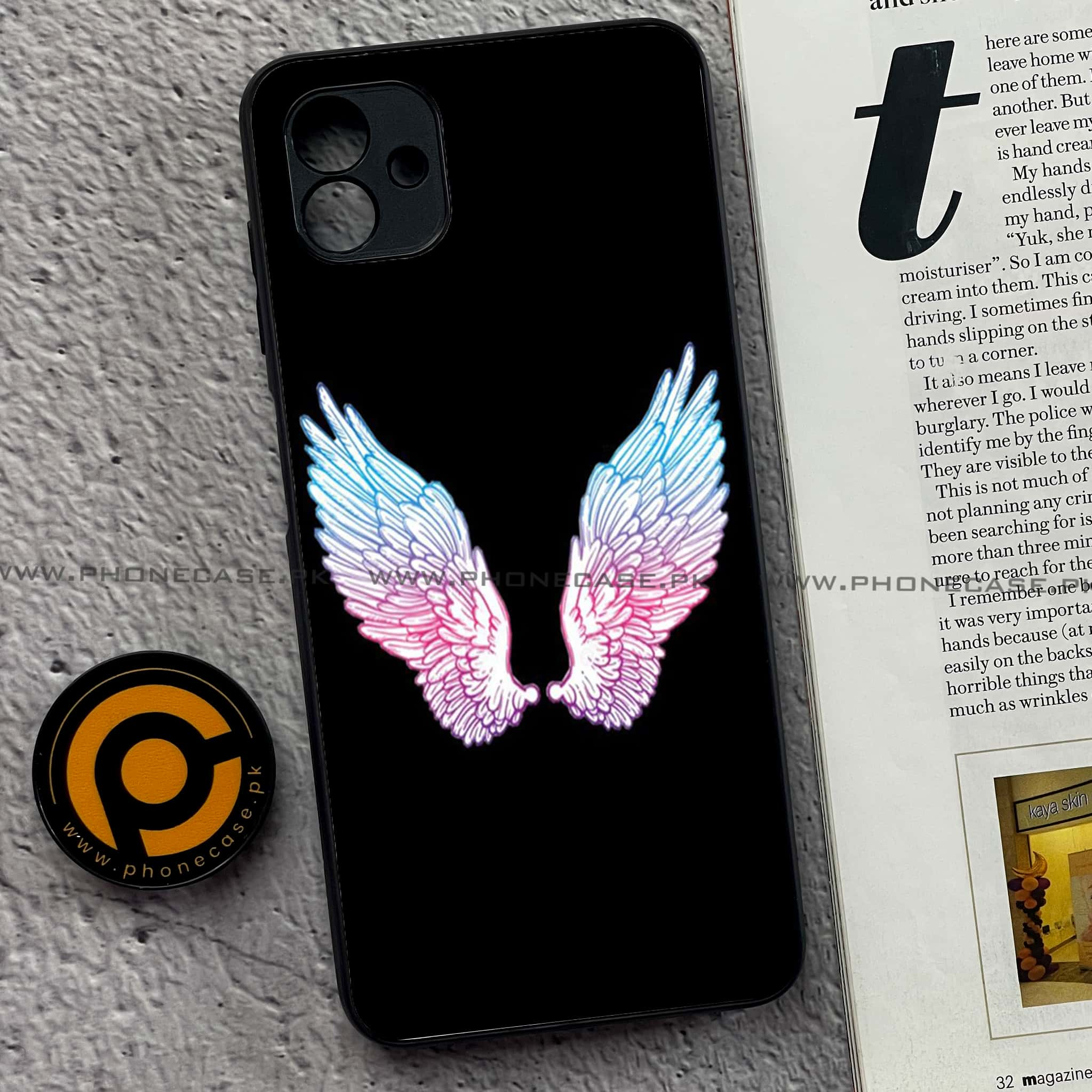 Samsung Galaxy A04 - Angel Wings Series - Premium Printed Metal soft Bumper shock Proof Case