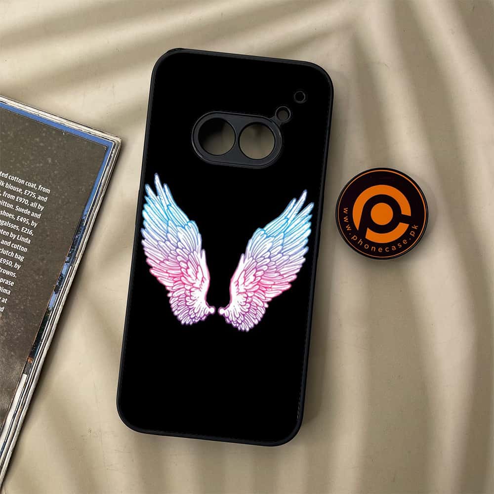 Nothing Phone (2a) - Angel Wings Series - Premium Metal Printed soft Bumper Shock Proof Case