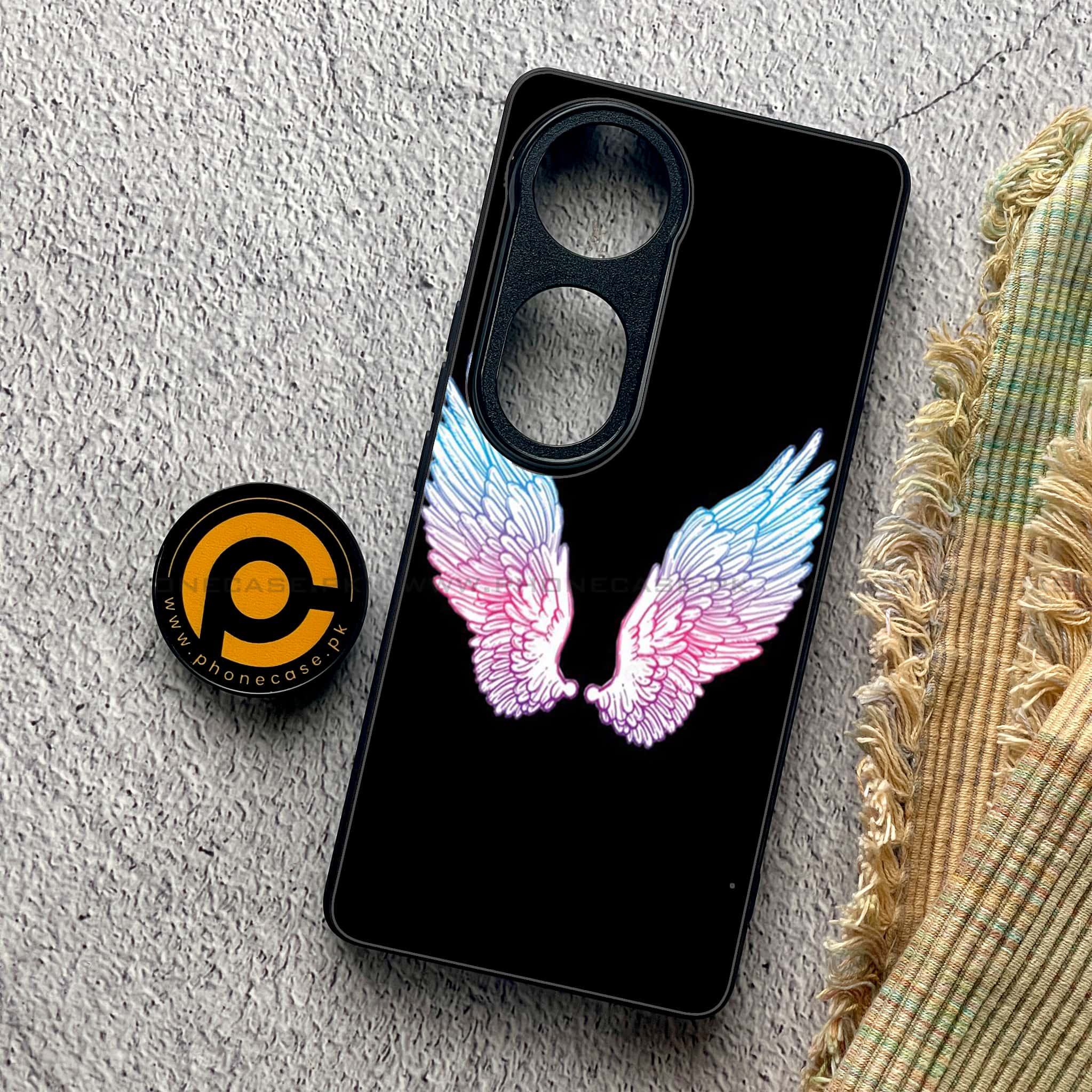 Vivo V40 Pro - Angel Wings Series - Premium Metal Printed soft Bumper shock Proof Case