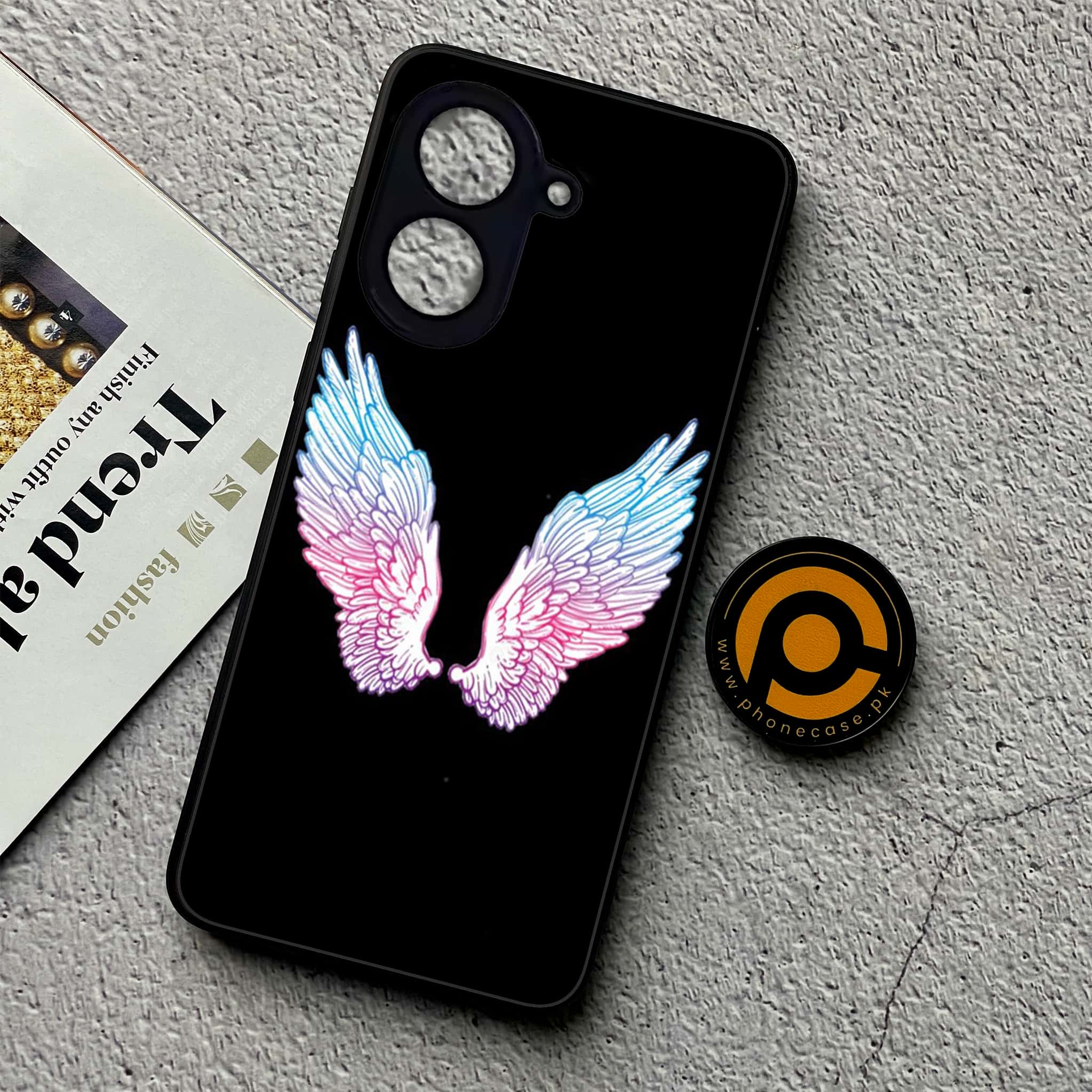 Xiaomi Redmi A5 - Angel Wings Series - Premium Metal Printed soft Bumper shock Proof Case