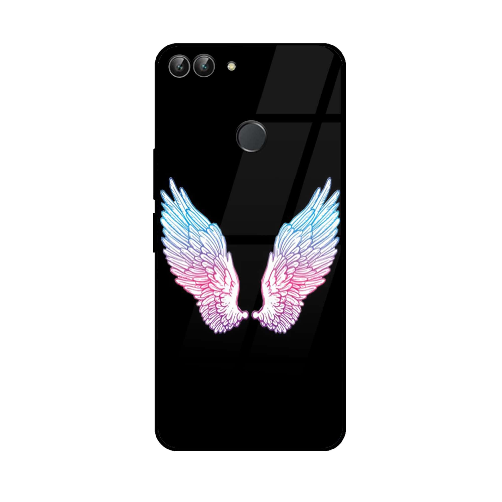 Huawei P Smart - Angel Wings Series - Premium Printed Glass soft Bumper shock Proof Case