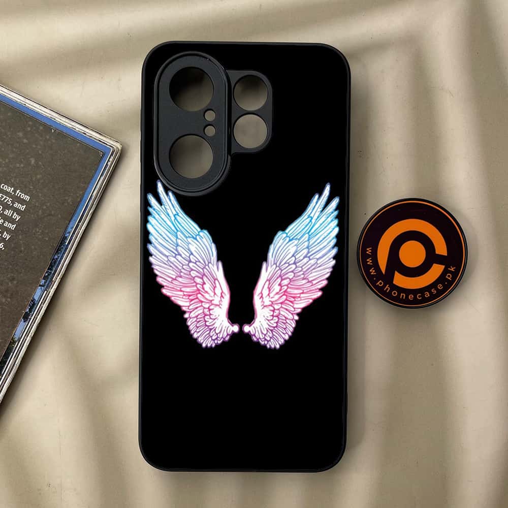 Vivo X200 FE - Angel Wings Series - Premium Metal Printed soft Bumper Shock Proof Case