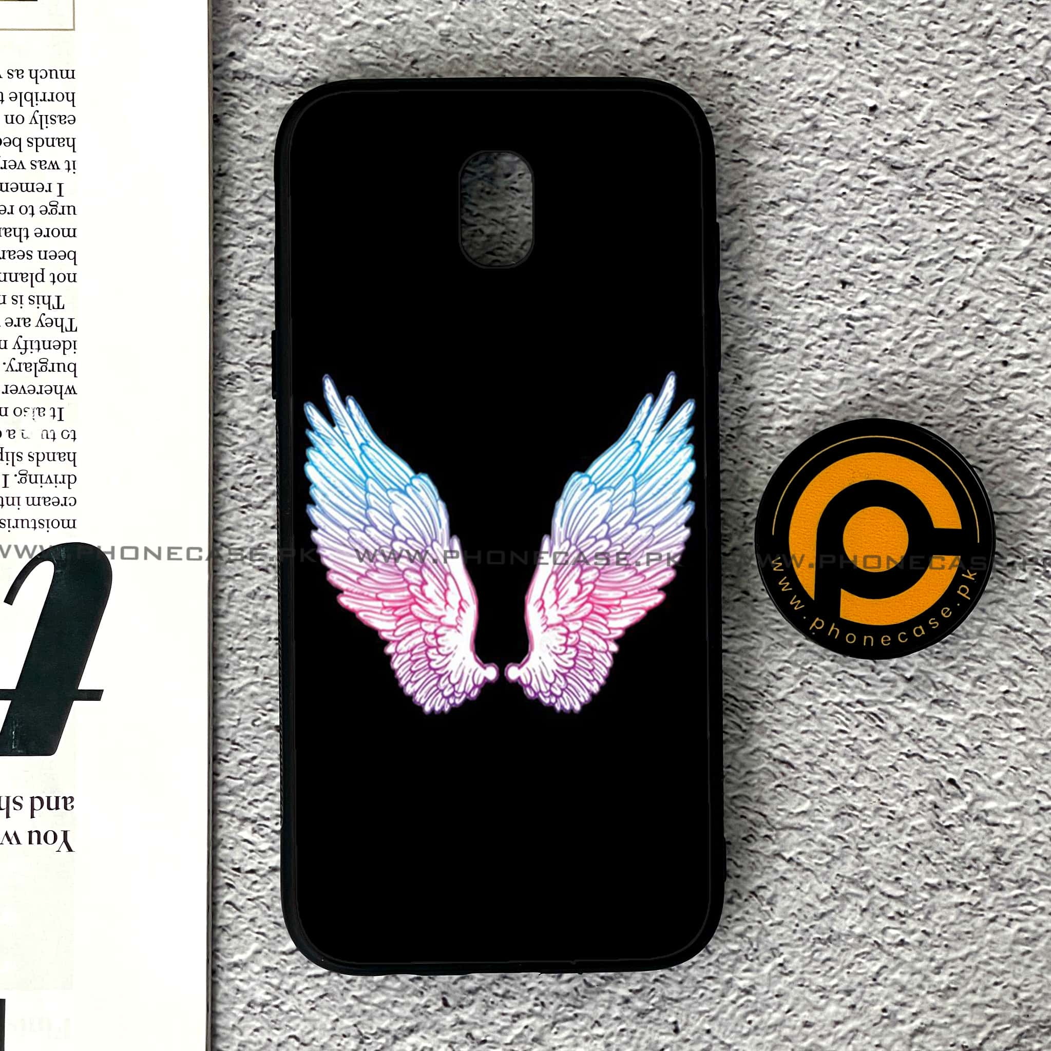 Samsung Galaxy J5 Pro 2017 - Angel Wings Series - Premium Printed Metal soft Bumper shock Proof Case