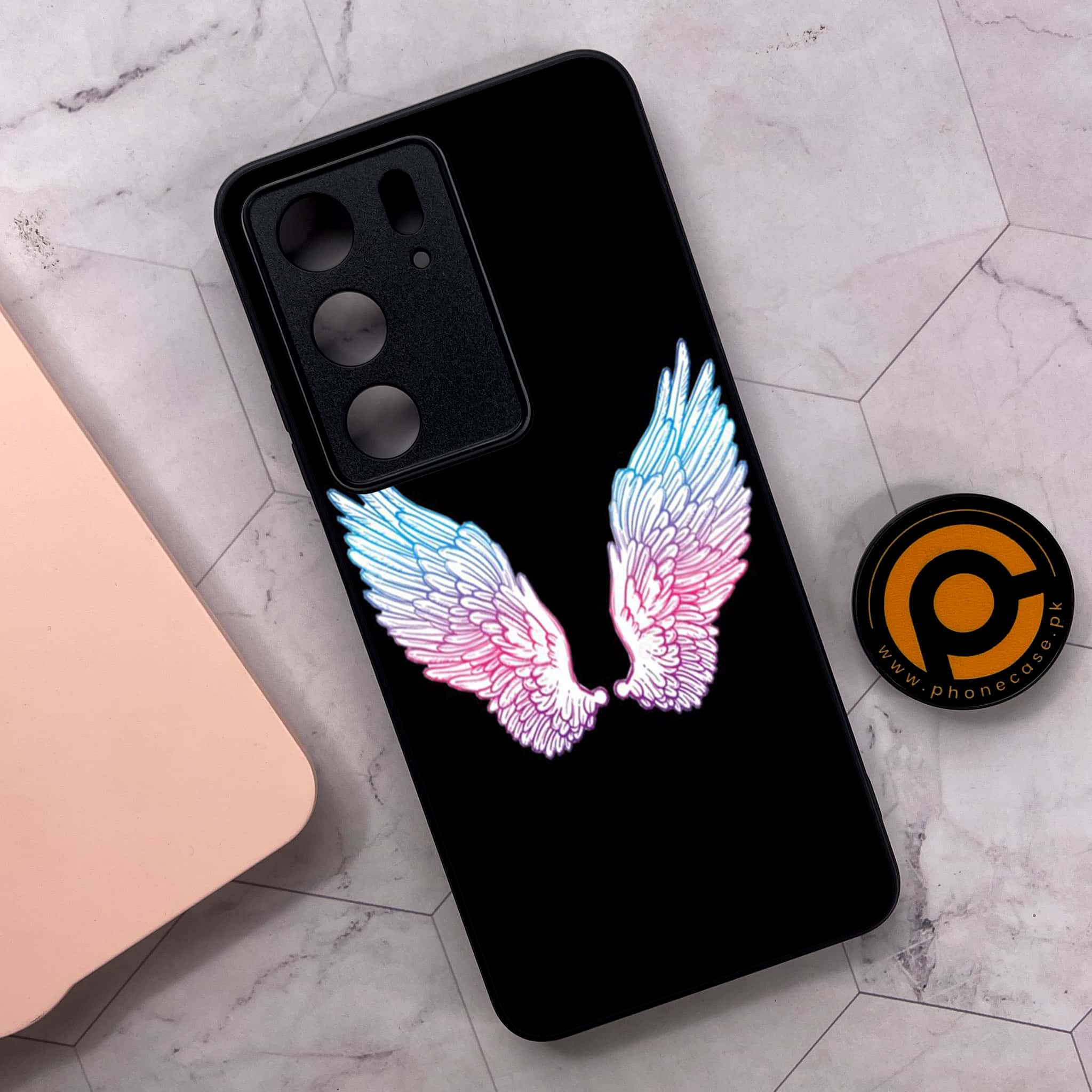 Realme C75x 4G - Angel Wings Series - Premium Metal Printed soft Bumper shock Proof Case