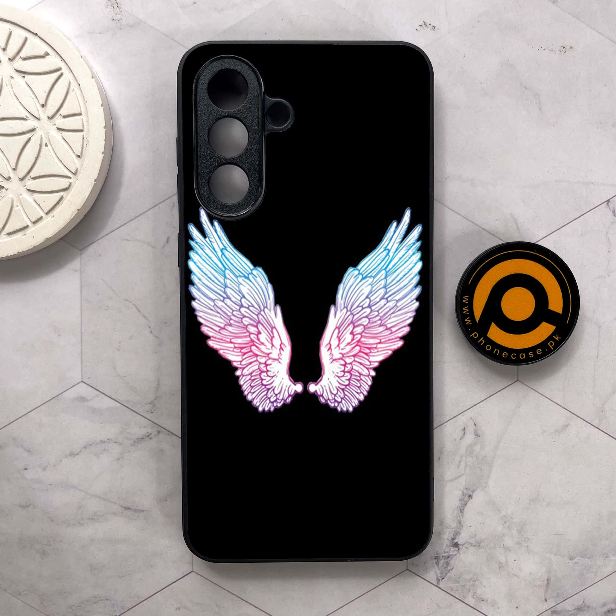 Samsung Galaxy A36 5G - Angel Wings Series - Premium Metal Printed soft Bumper shock Proof Case