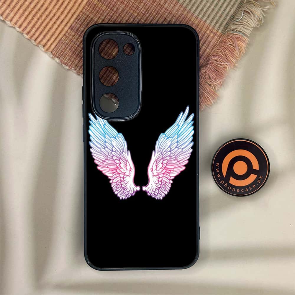 Tecno Spark 40 Pro Plus - Angel Wings Series - Premium Metal Printed soft Bumper shock Proof Case