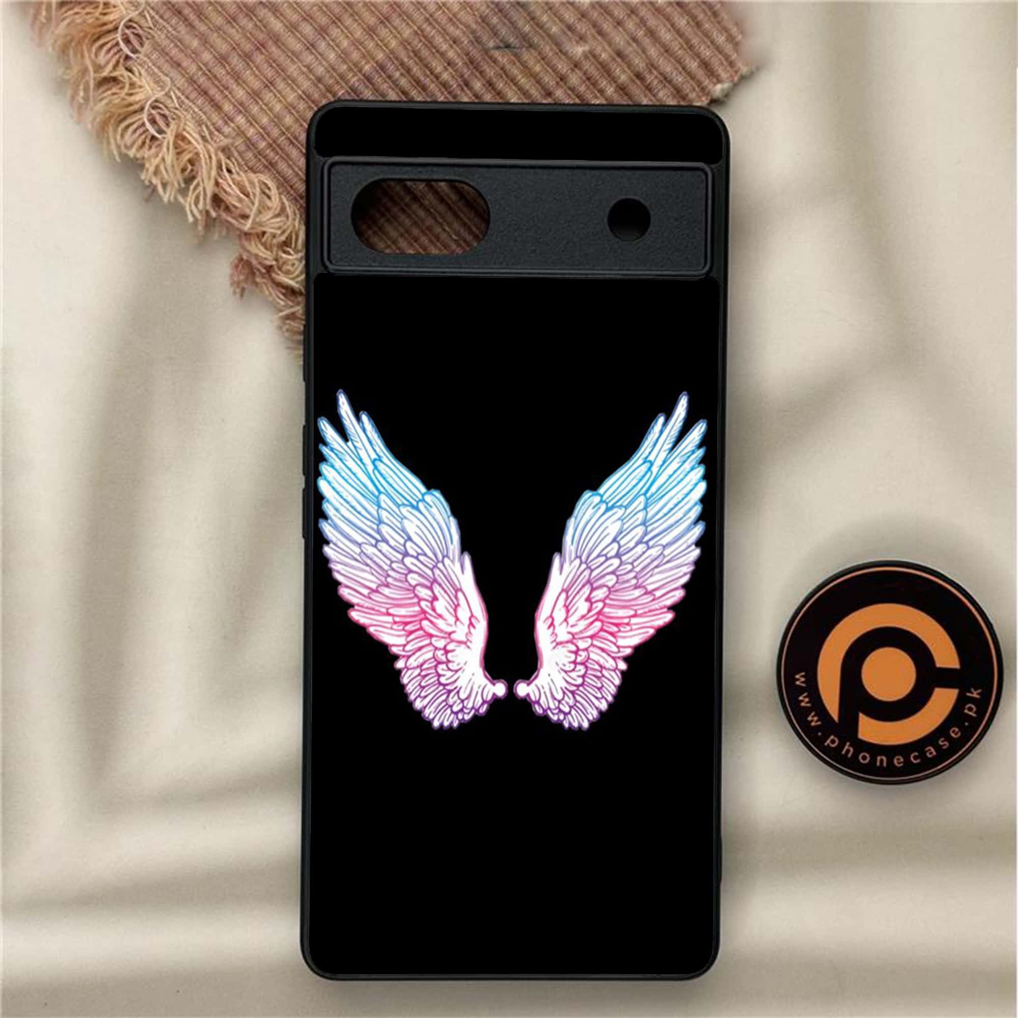 Google Pixel 6A - Angel Wings Series - Premium Metal Printed soft Bumper Shock Proof Case