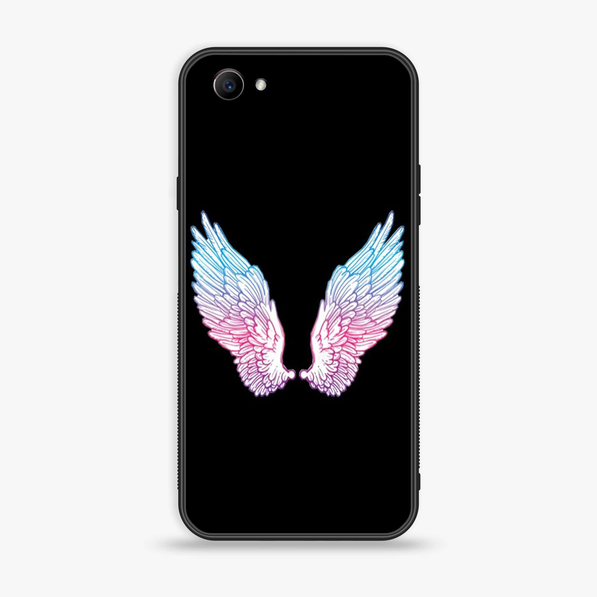 Oppo F7 Youth -  Angel Wings Series - Premium Printed Glass soft Bumper shock Proof Case