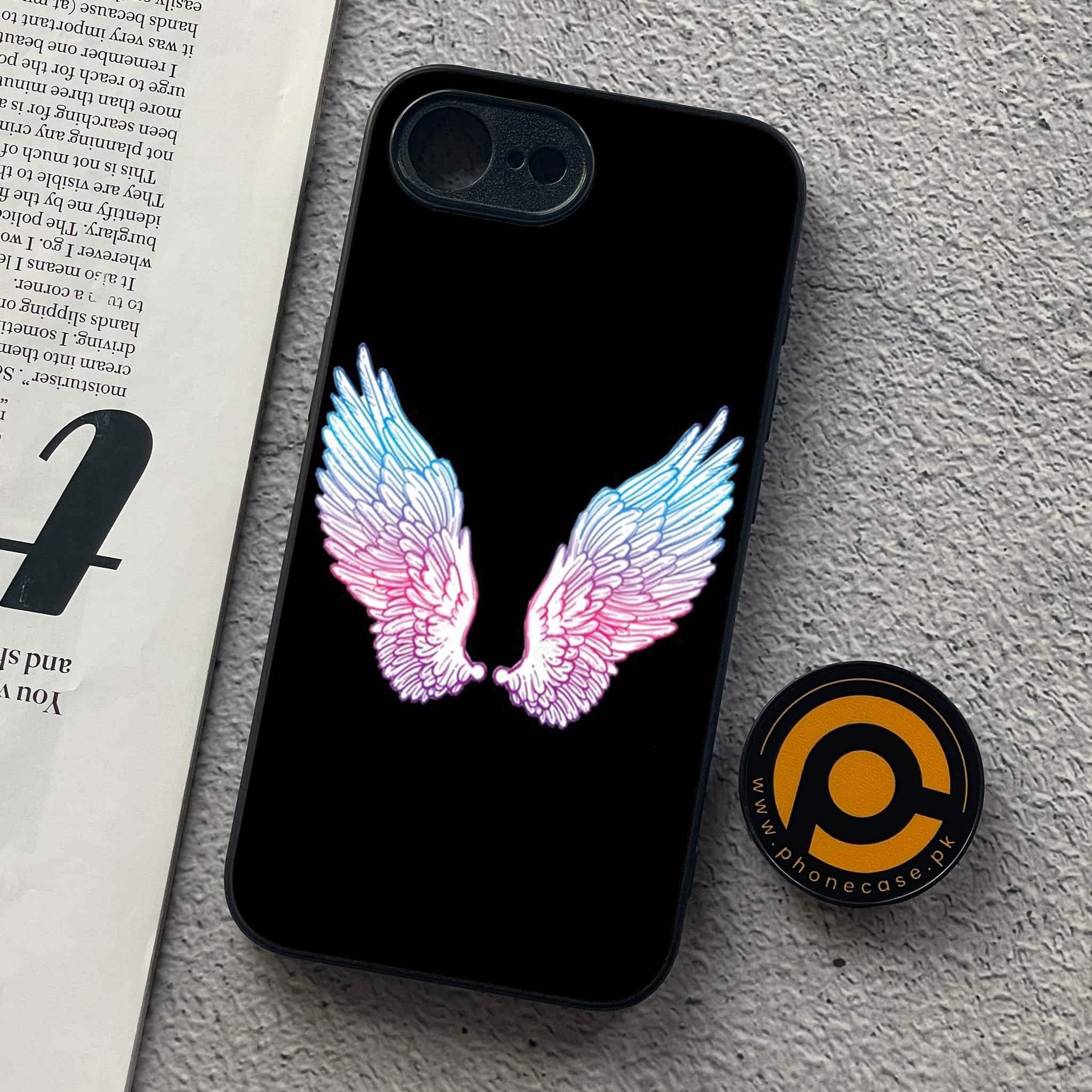 iPhone 16e - Angel Wings Series - Premium Metal  Printed soft Bumper shock Proof Case