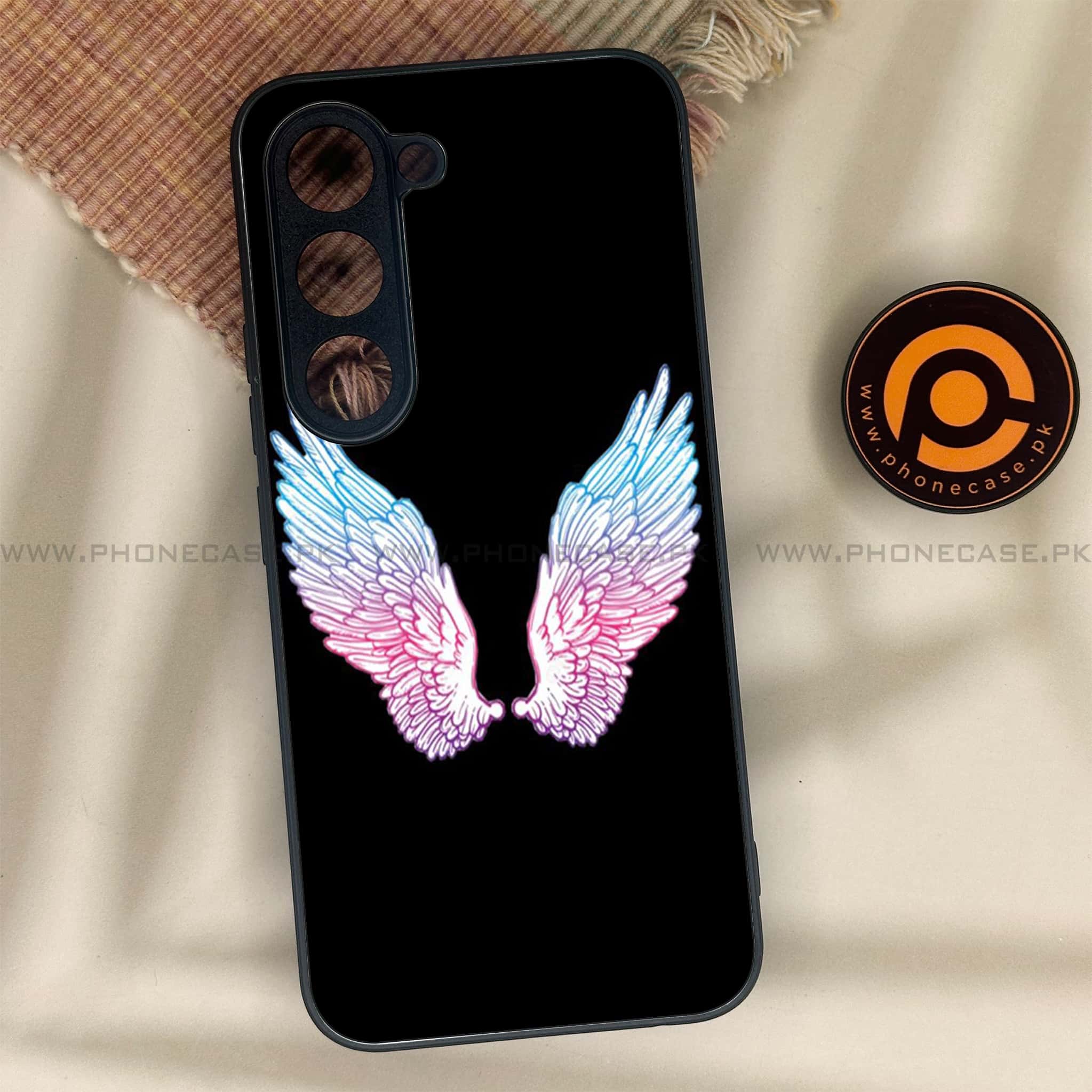 Tecno Spark 40 Pro - Angel Wings Series - Premium Metal Printed soft Bumper shock Proof Case