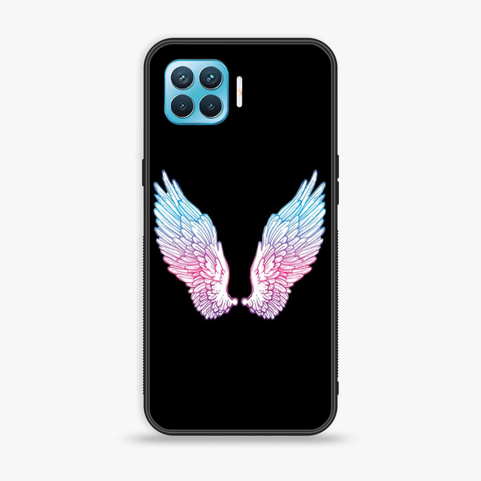 Oppo F17 Pro - Angel Wings Series - Premium Printed Glass soft Bumper shock Proof Case