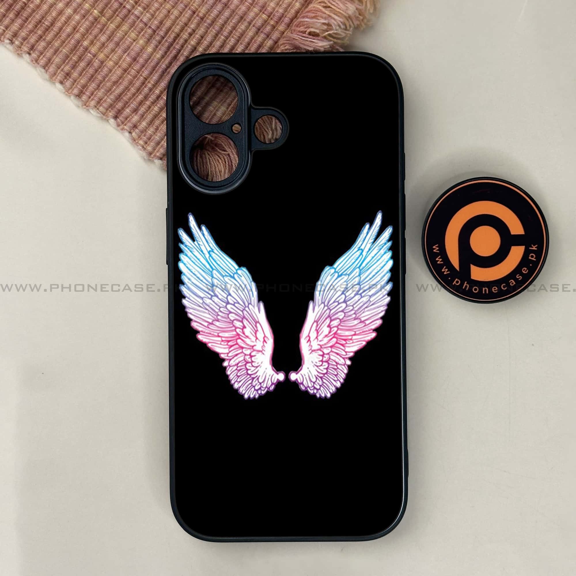 iPhone 17 - Angel Wings Series - Premium Printed Glass soft Bumper shock Proof Case