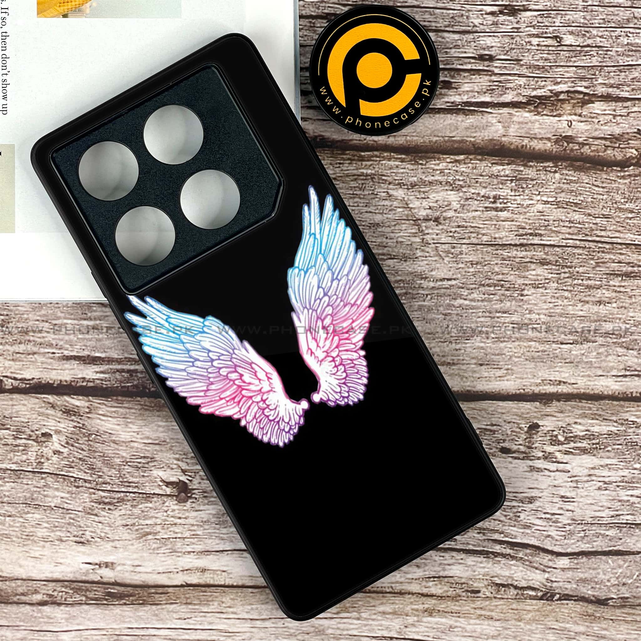 Infinix GT 20 Pro - Angel Wings Series - Premium Printed Glass soft Bumper shock Proof Case