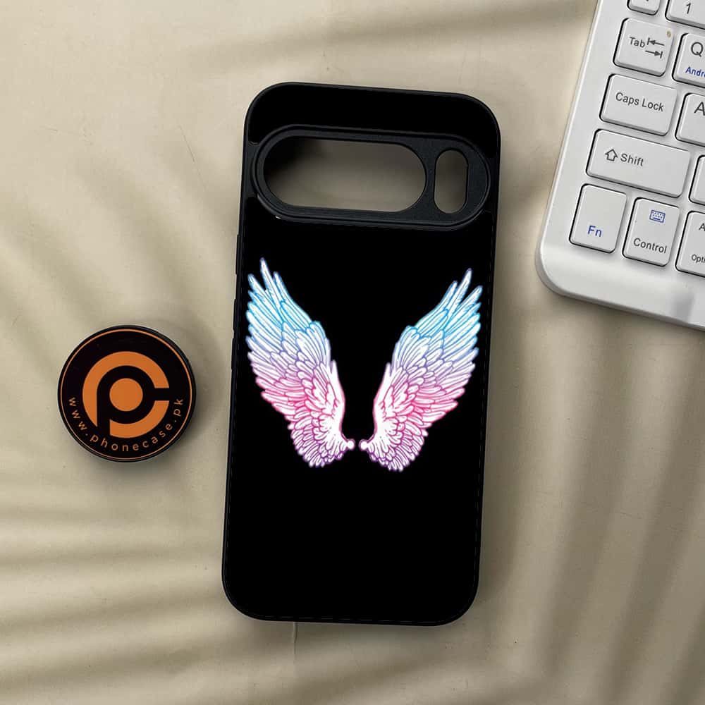 Google Pixel 10  - Angel Wings Series - Premium Metal Printed soft Bumper Shockof Case