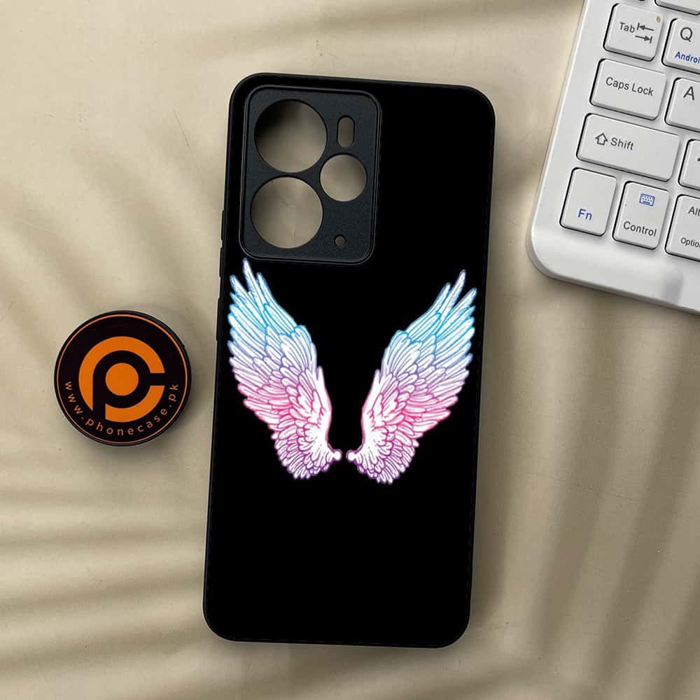 Realme 14T 5G - Angel Wings Series - Premium Metal Printed soft Bumper Shock Proof Case