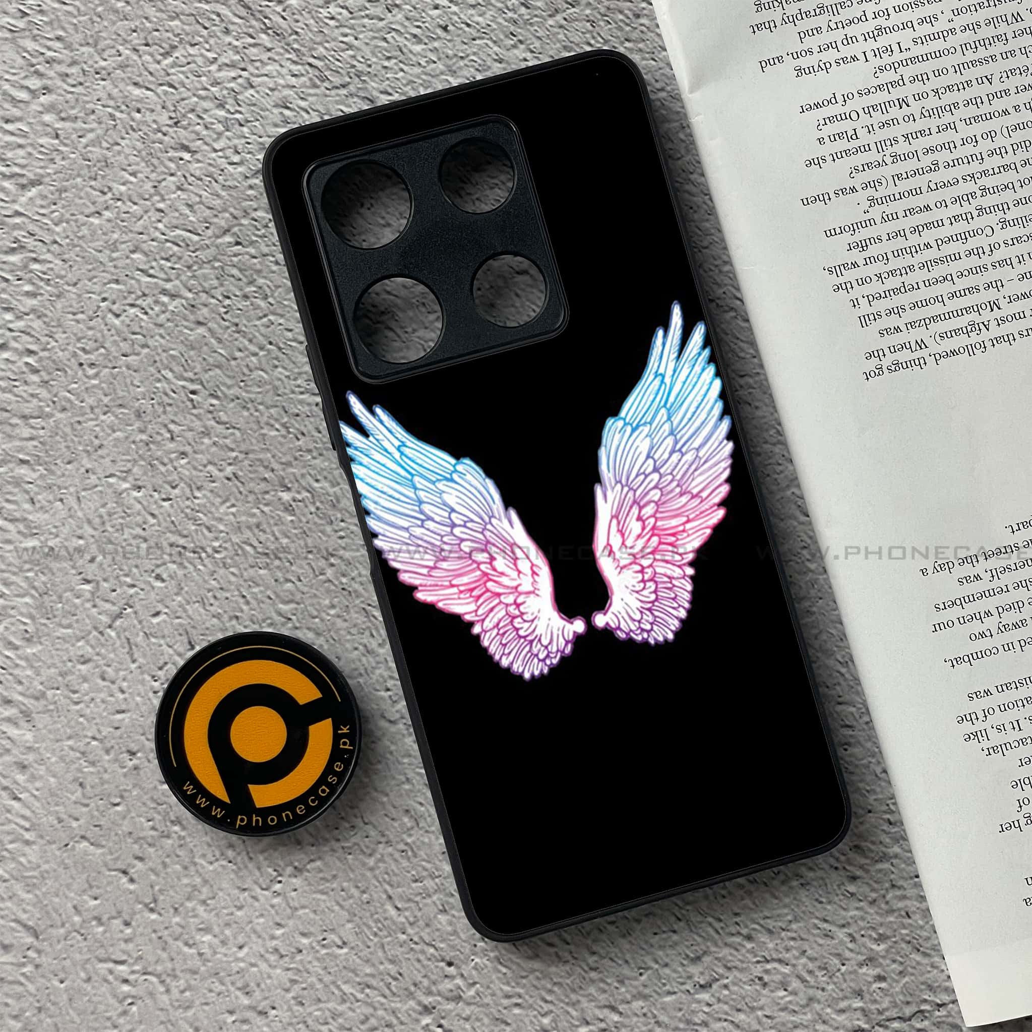 Infinix Note 30 Pro - Angel Wings Series - Premium Metal Printed soft Bumper shock Proof Case