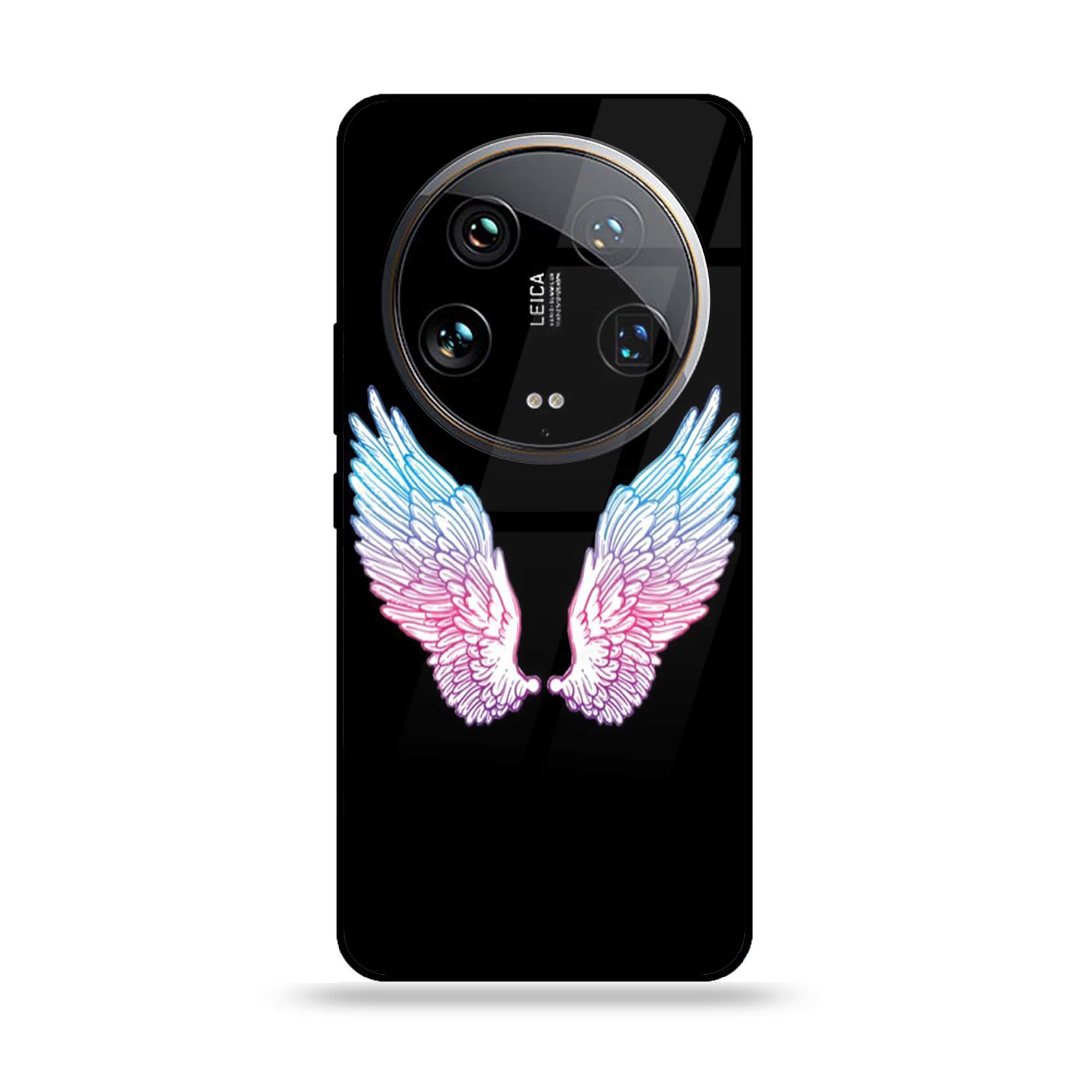 Xiaomi 14 Ultra - Angel Wings Series - Premium Printed Glass soft Bumper shock Proof Case