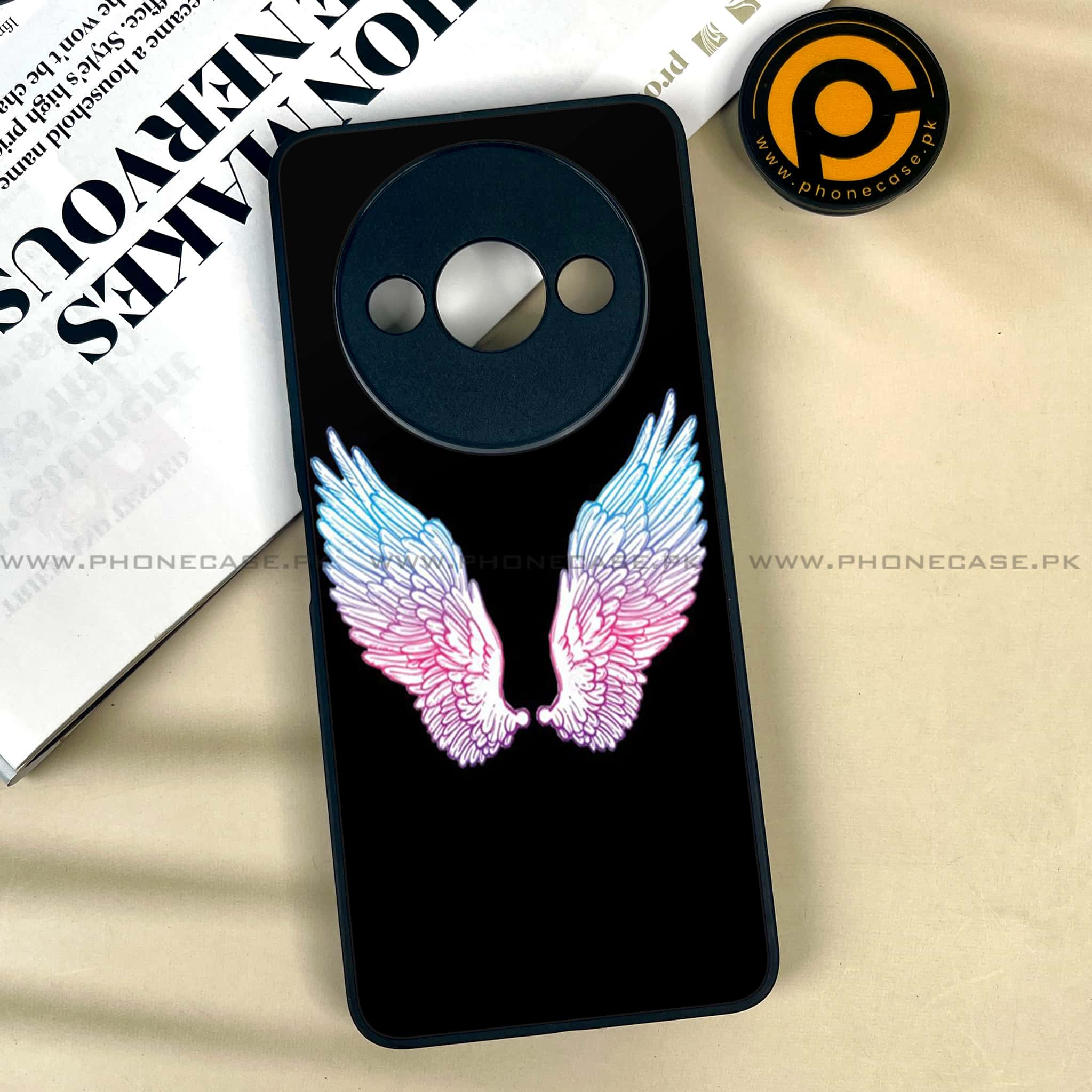 Xiaomi Redmi A3x - Angel Wings Series - Premium Printed Metal soft Bumper shock Proof Case