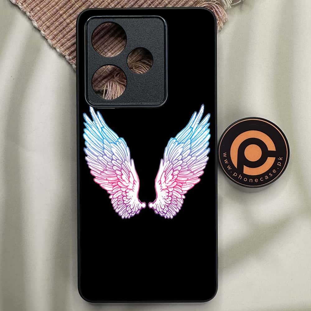 Realme GT 7 - Angel Wings Series - Premium Metal Printed soft Bumper shock Proof Case