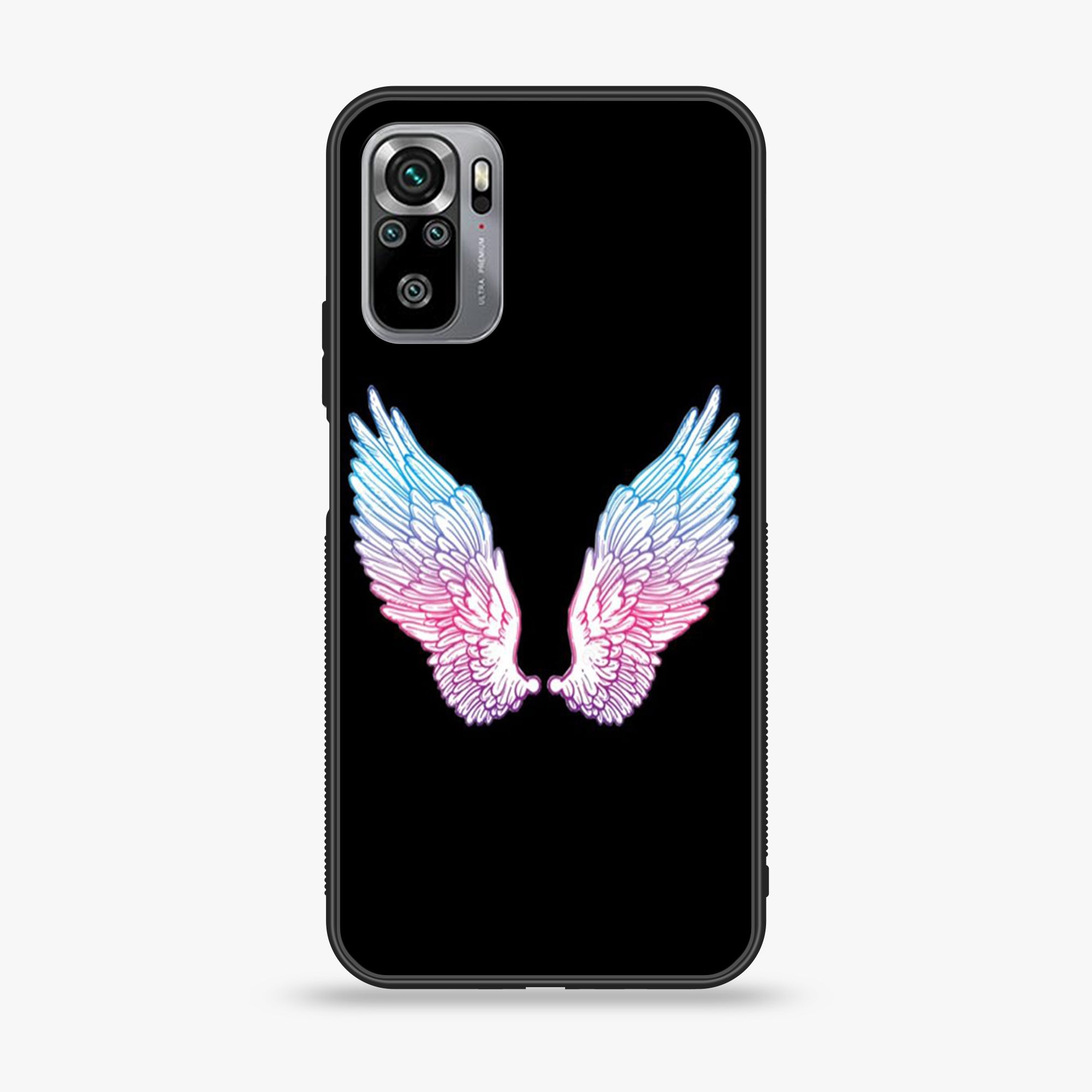 Xiaomi Redmi Note 10S- Angel Wings Series - Premium Printed Glass soft Bumper shock Proof Case