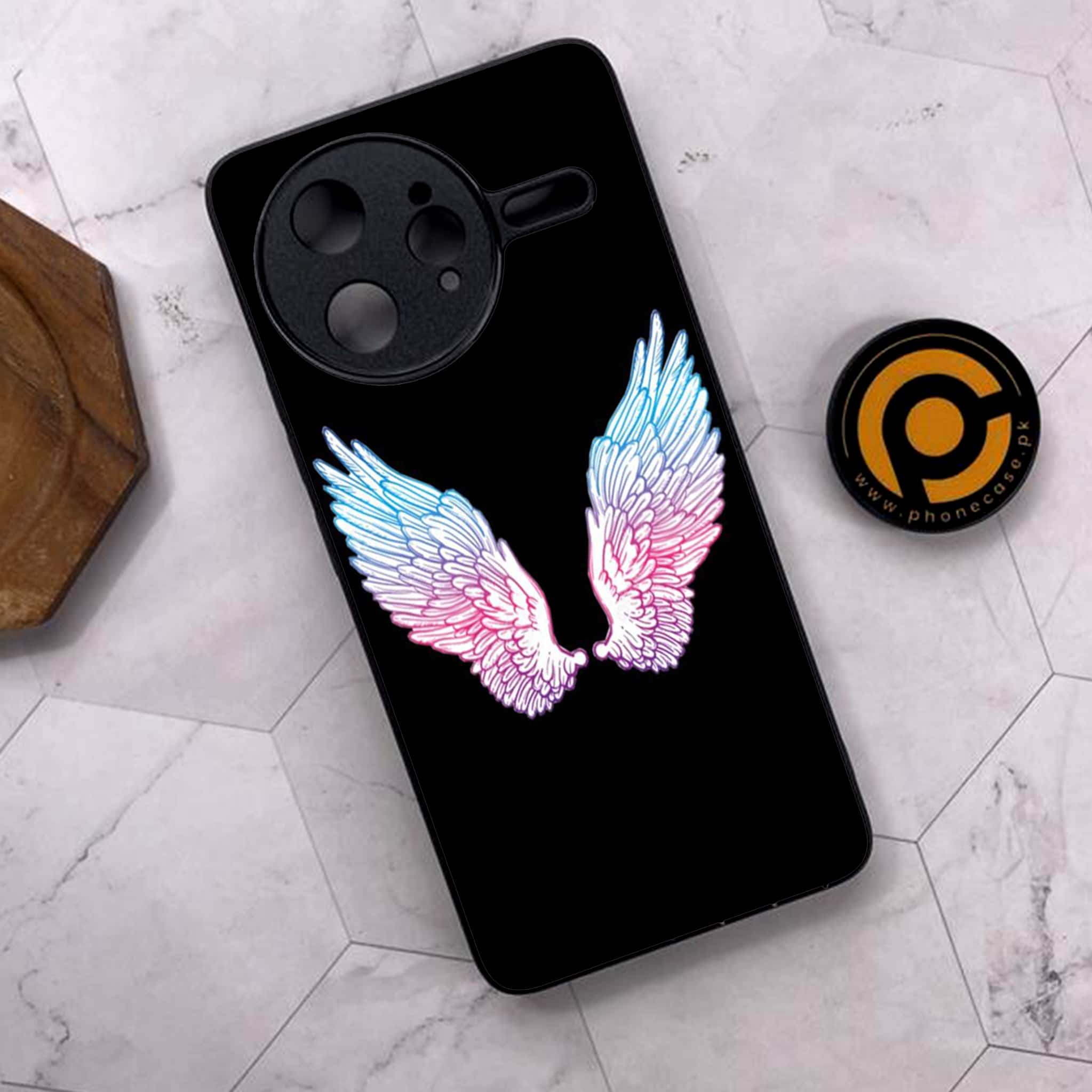 Xiaomi Poco F7 Ultra 5G - Angel Wings Series - Premium Metal Printed soft Bumper shock Proof Case