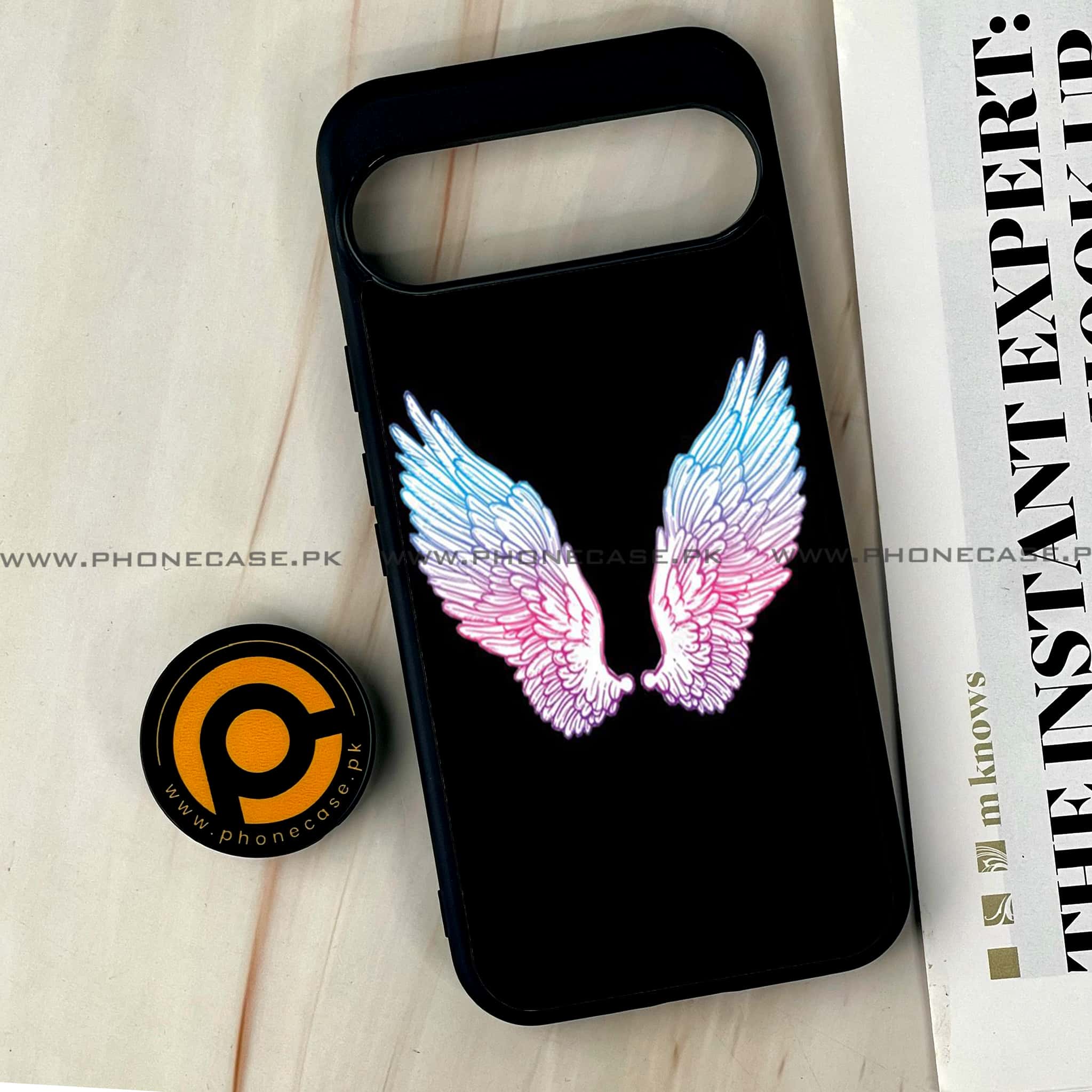Google Pixel 9a - Angel Wings Series - Premium Metal Printed soft Bumper Shock Proof Case