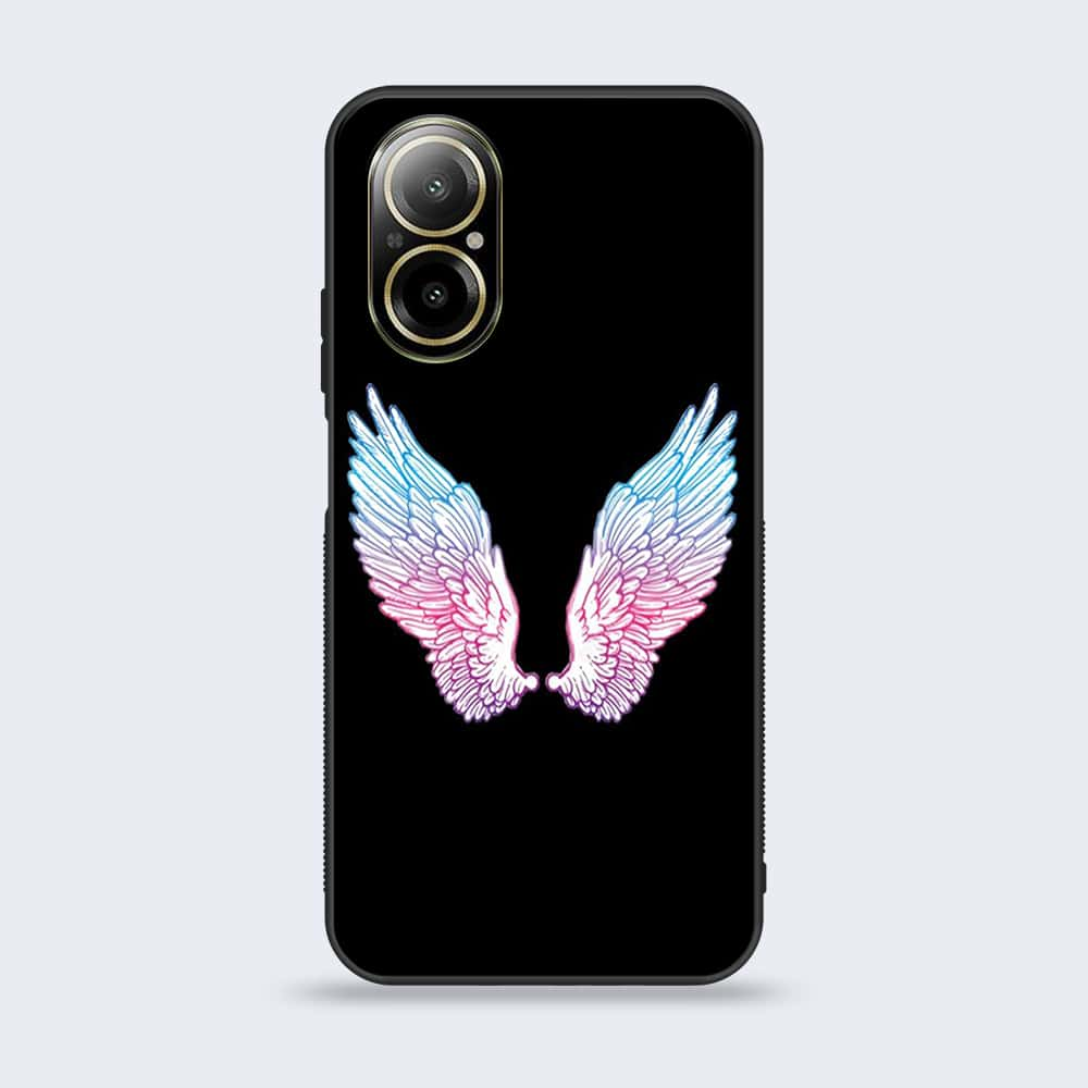 Realme C67 - Angel Wings Series - Premium Printed Glass soft Bumper shock Proof Case