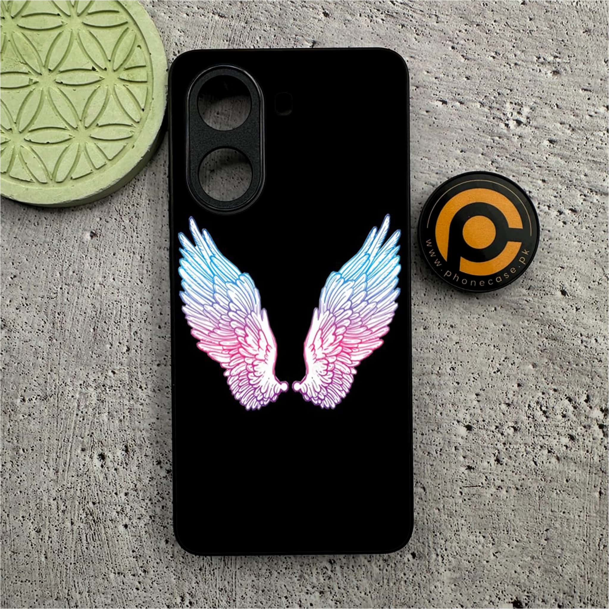 Xiaomi Redmi Turbo 4 - Angel Wings Series - Premium Metal Printed soft Bumper shock Proof Case
