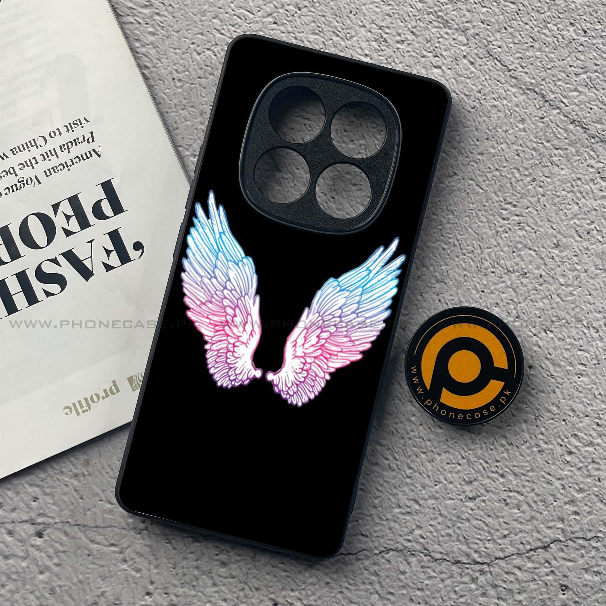Redmi Note 14 Pro Plus 5G - Angel Wings Series - Premium Printed Glass soft Bumper shock Proof Case