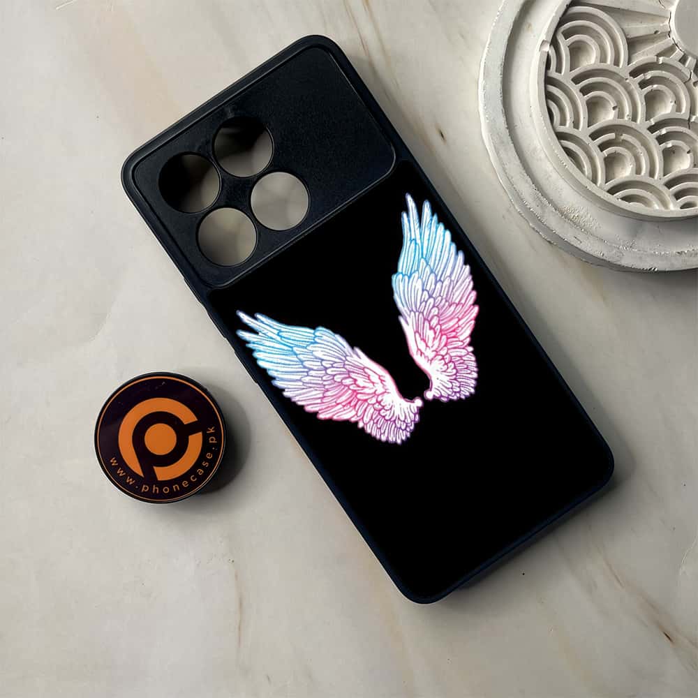 Xiaomi Poco F6 Pro - Angel Wings 2.0 Series - Premium Metal Printed soft Bumper shock Proof Case