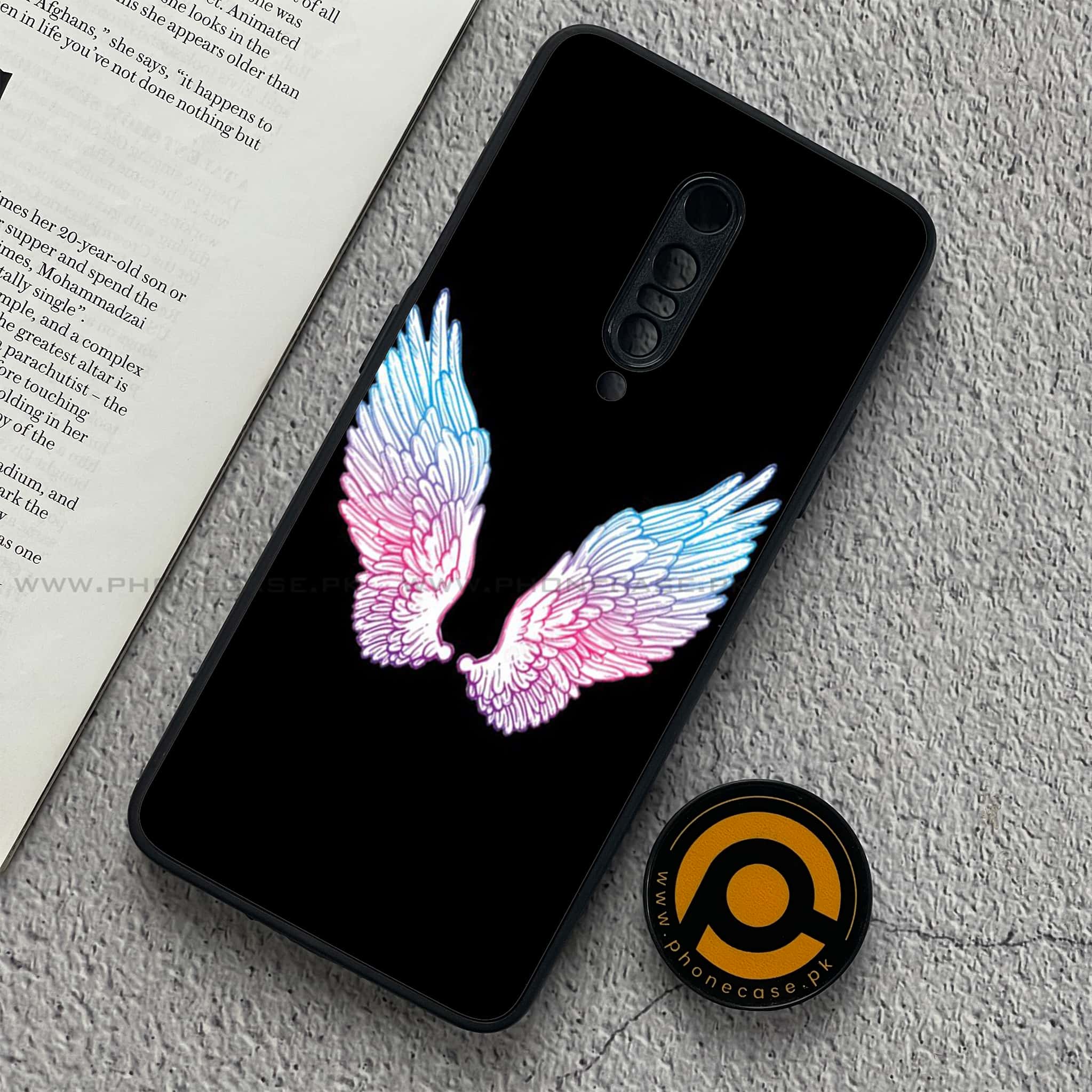 OnePlus 7 Pro - Angel Wings Series - Premium Printed Glass soft Bumper shock Proof Case