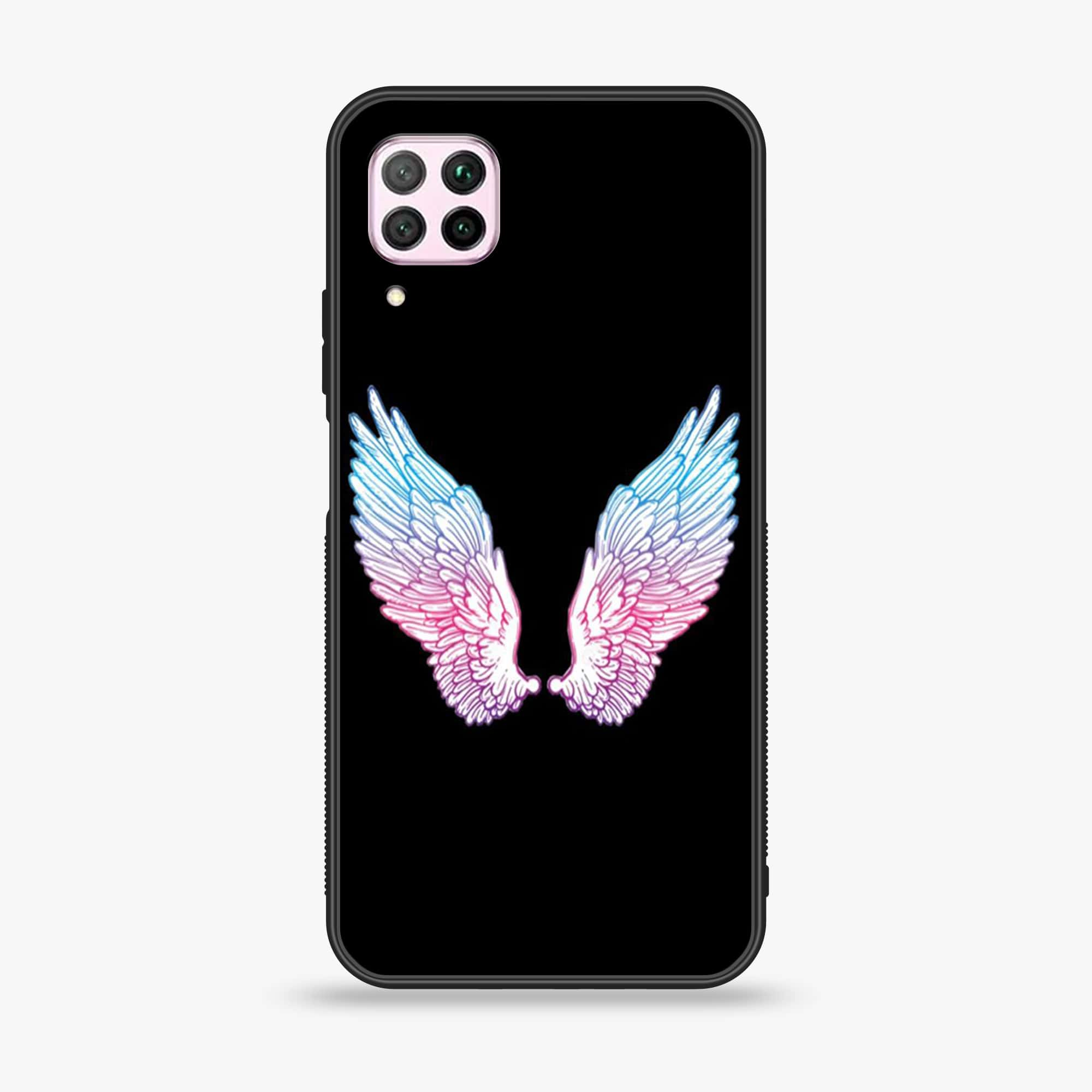 Huawei Nova 7i  - Angel Wings Series - Premium Printed Glass soft Bumper shock Proof Case